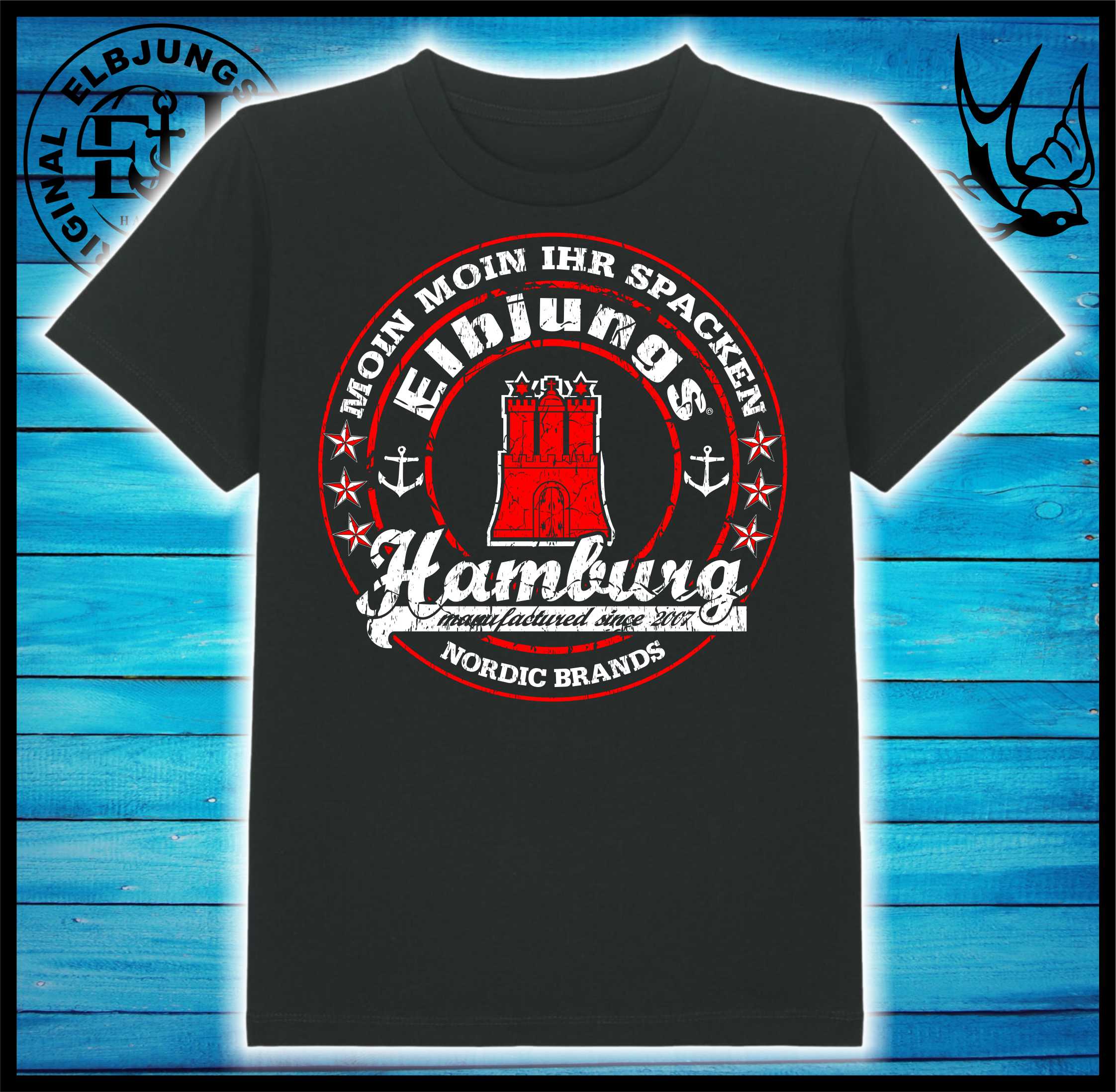 Kindershirt "Elbjungs - Stamp 2" - Kids Organic Shirt