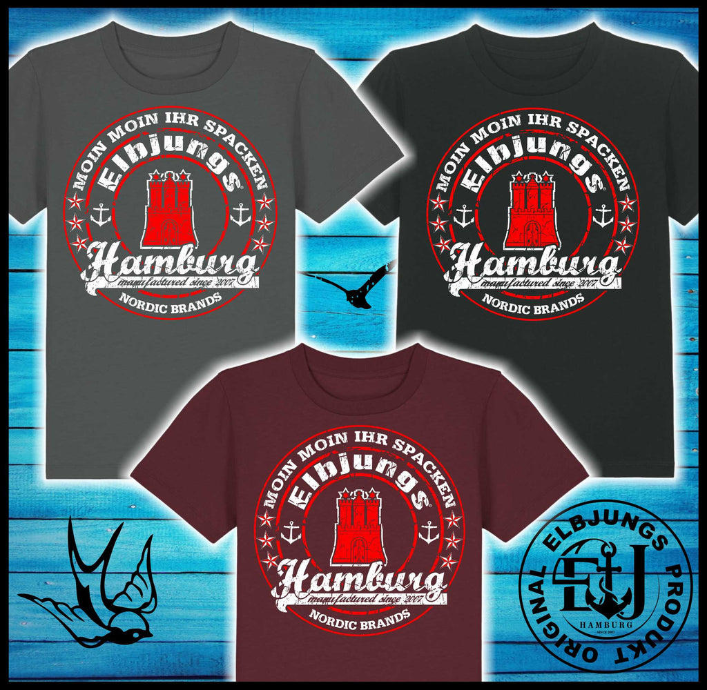 Kindershirt "Elbjungs - Stamp 2" - Kids Organic Shirt