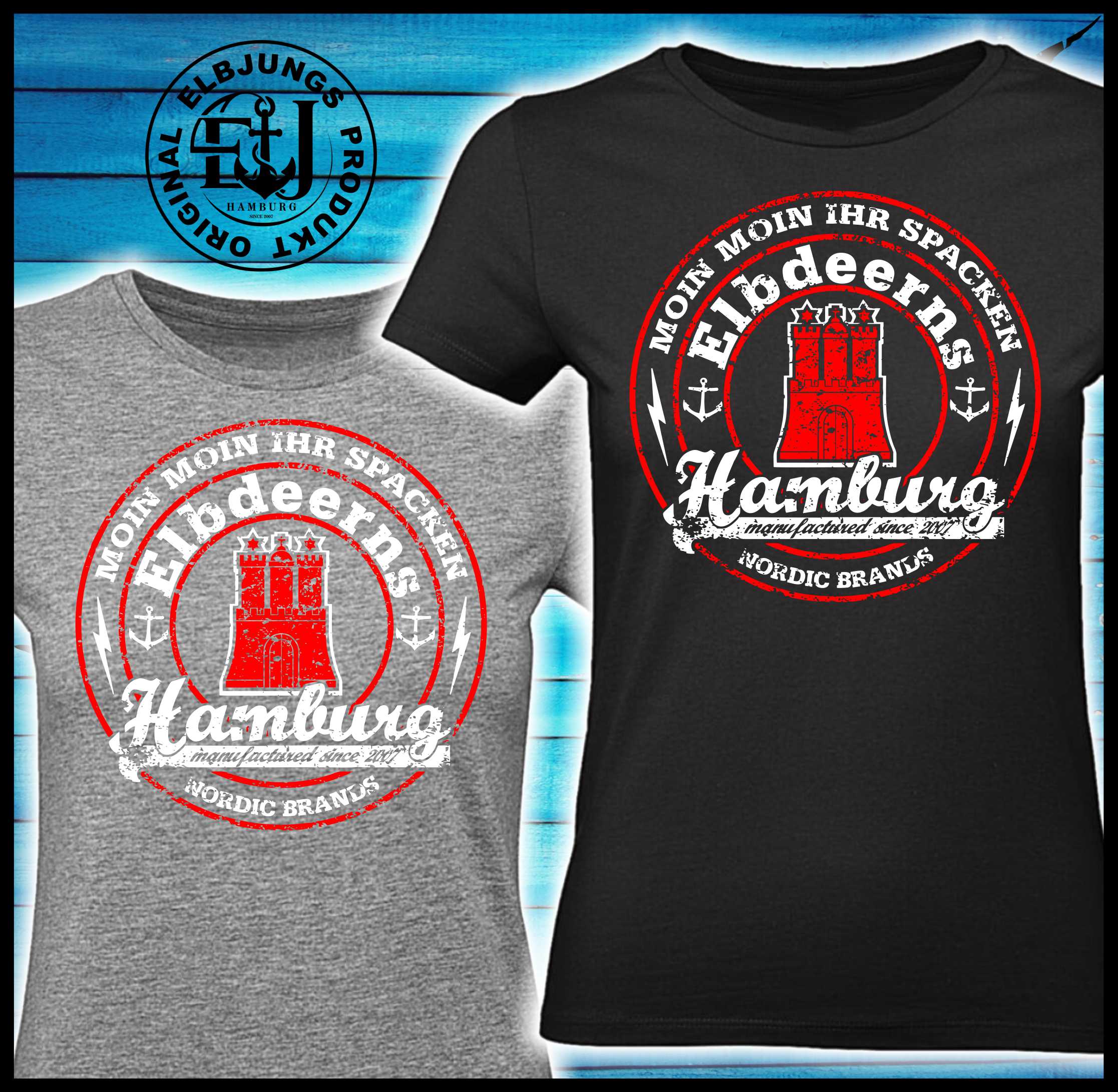 Elbdeerns "Stamp 2" - Ladies Premium Shirt