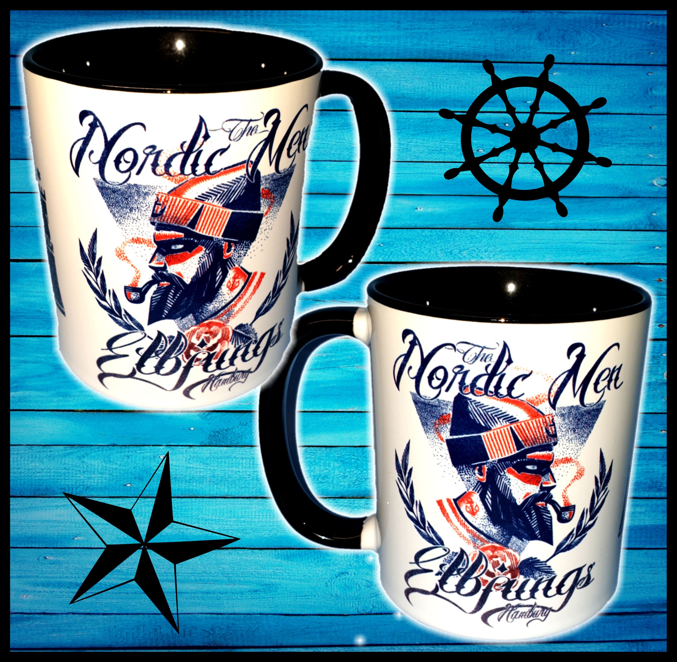 EJ - Nordic Men - Panorama Tasse zweifarbig