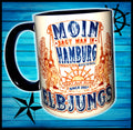 EJ - Moin sag man in Hamburg - Panorama Tasse zweifarbig