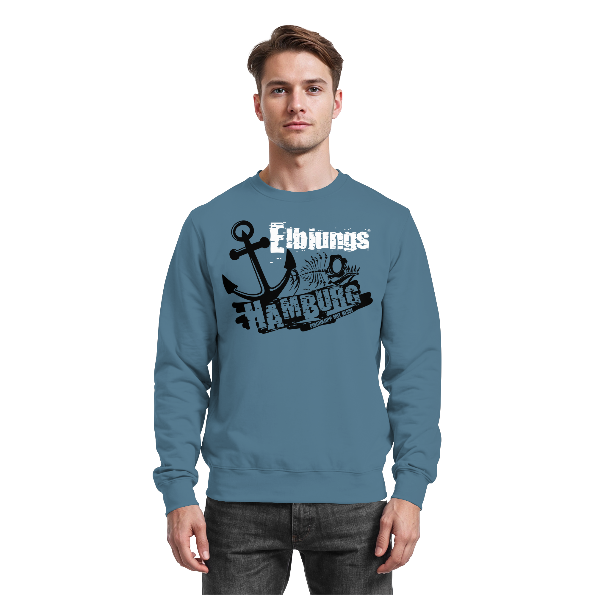 Elbjungs "Fischkopp mit Biss" - Sweatshirt