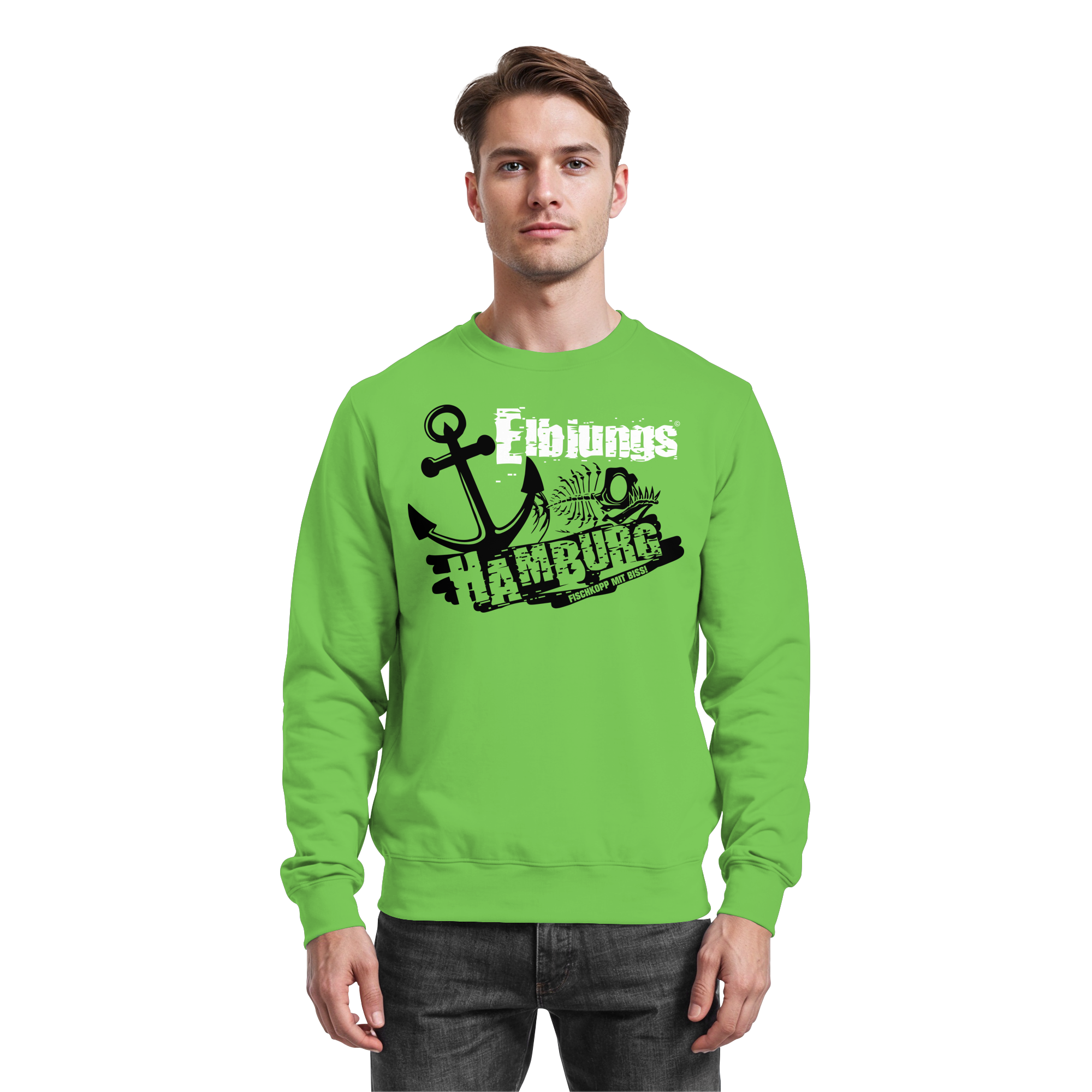 Elbjungs "Fischkopp mit Biss" - Sweatshirt