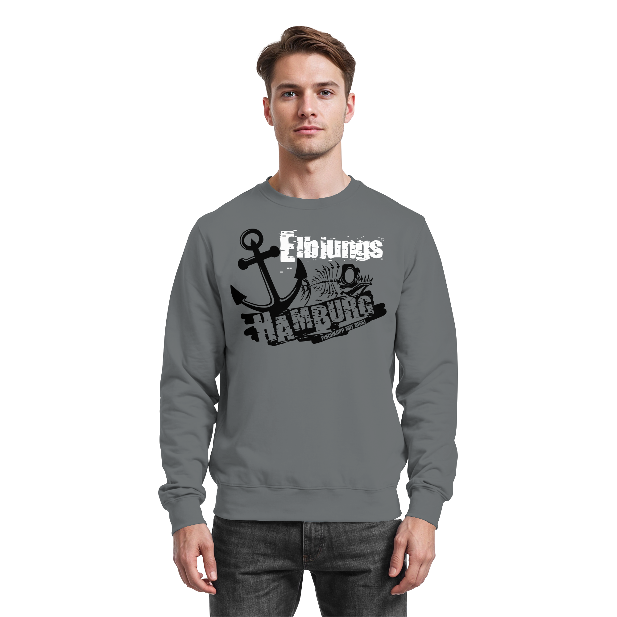 Elbjungs "Fischkopp mit Biss" - Sweatshirt
