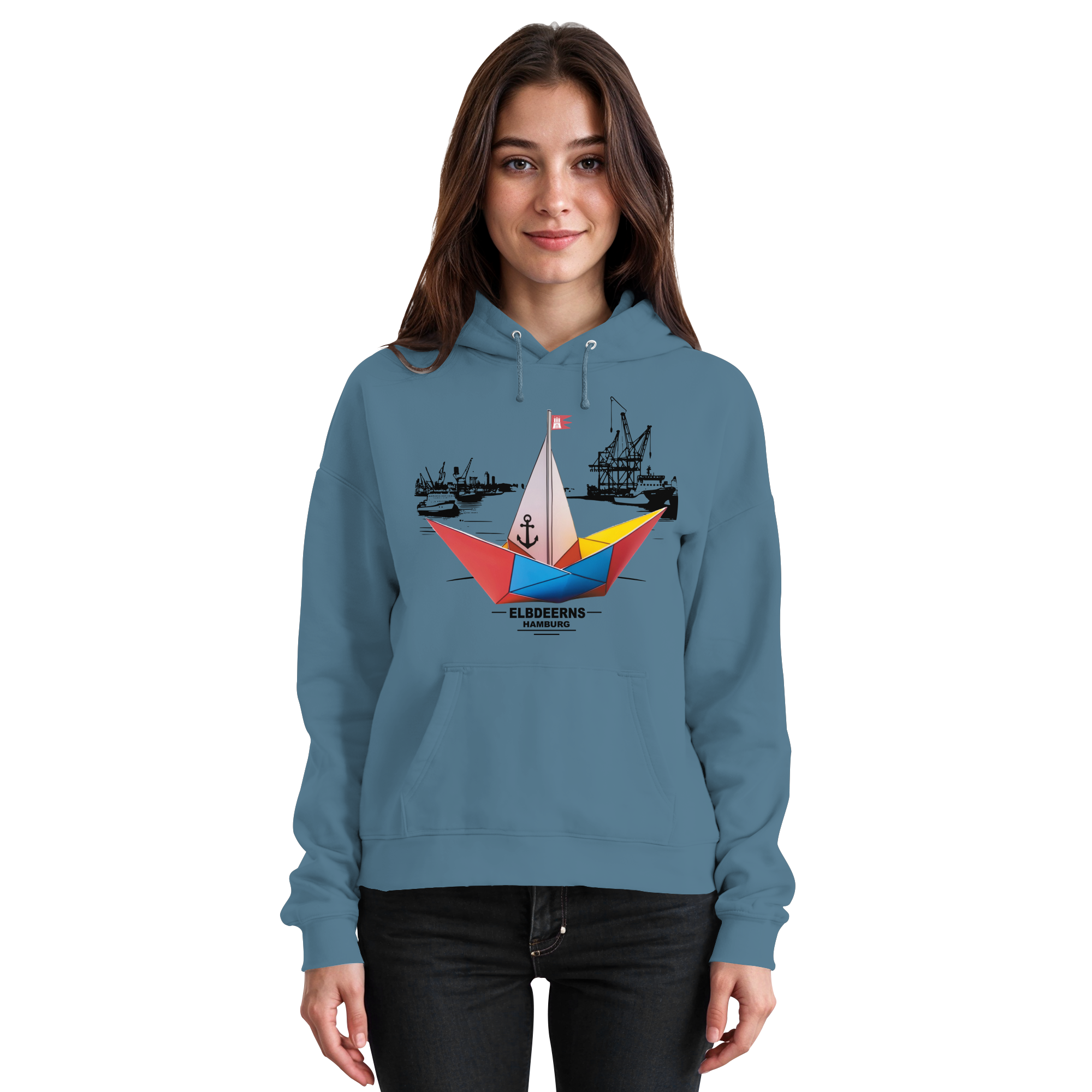 Elbdeerns - Papierschiff - Unisex Hoodie