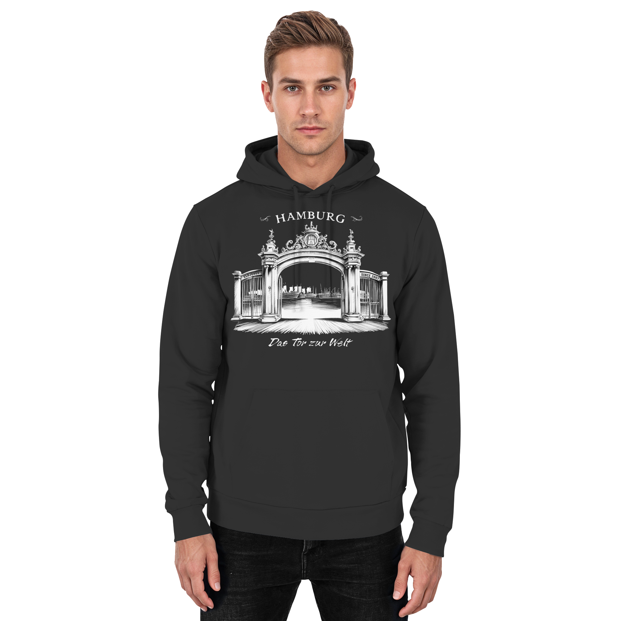 Elbjungs "Tor zur Welt - Black Edition" - Unisex Hoodie