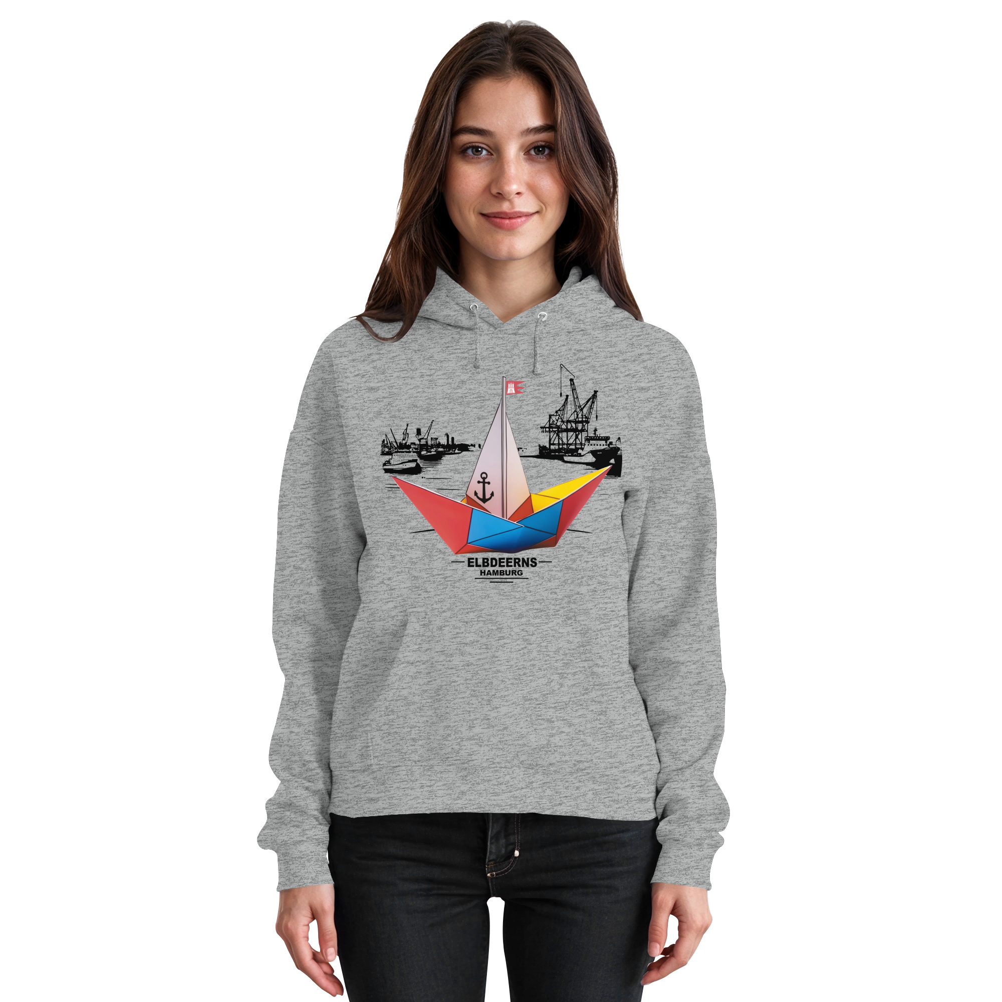 Elbdeerns - Papierschiff - Unisex Hoodie