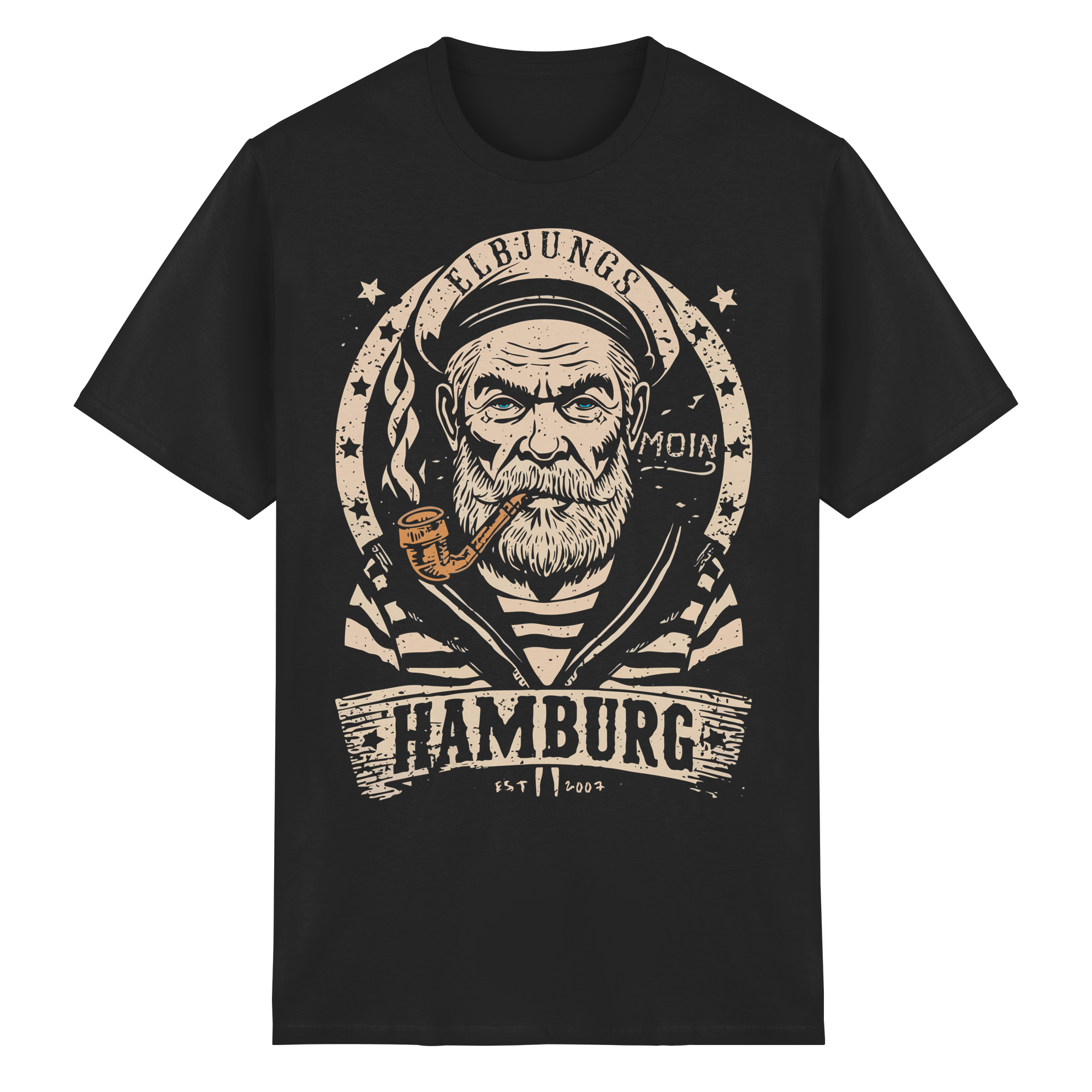 Elbjungs - Old Kapitän - Heavy Cotton T-Shirt