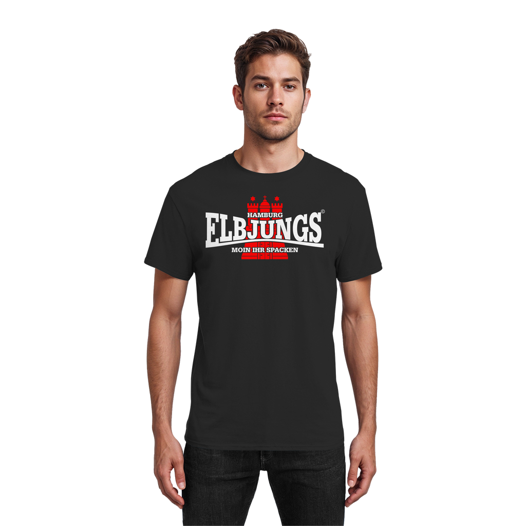 T-Shirt Elbjungs "Moin ihr Spacken" - Heavy Cotton T-Shirt