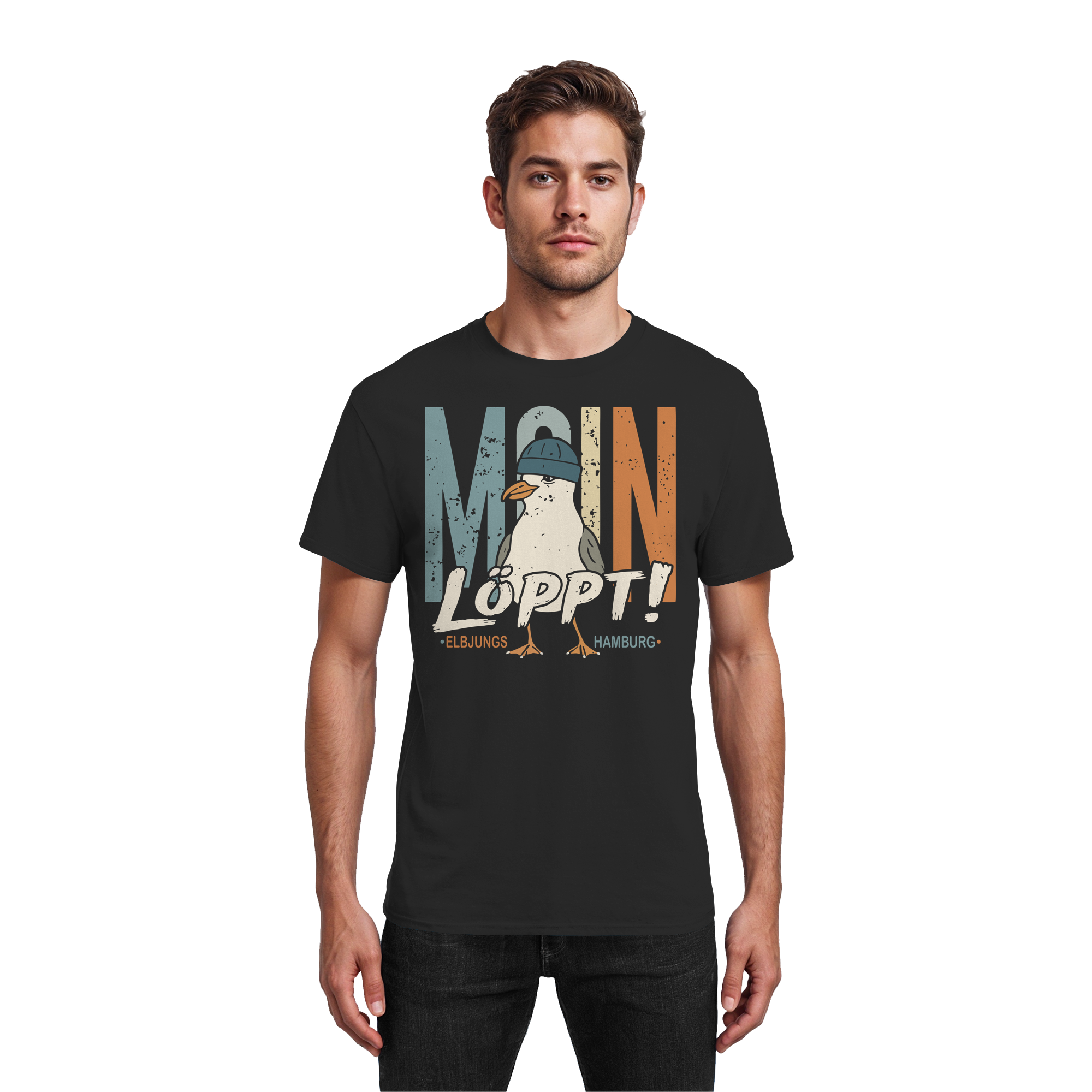 Elbjungs - MOIN ...löppt! - Heavy Cotton T-Shirt