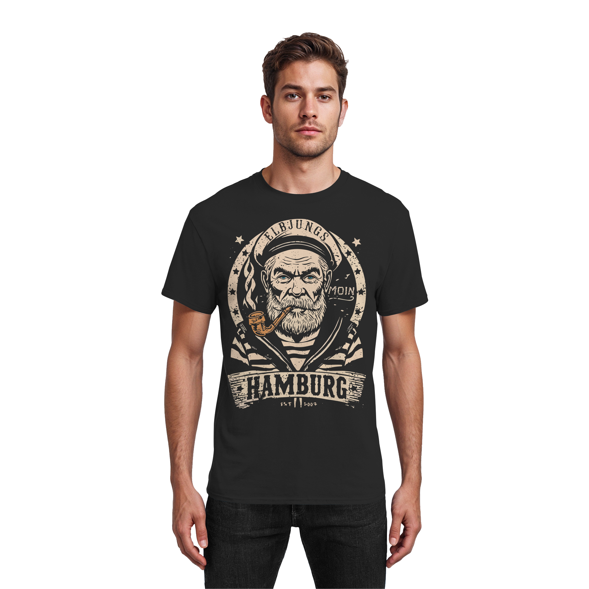 Elbjungs - Old Kapitän - Heavy Cotton T-Shirt