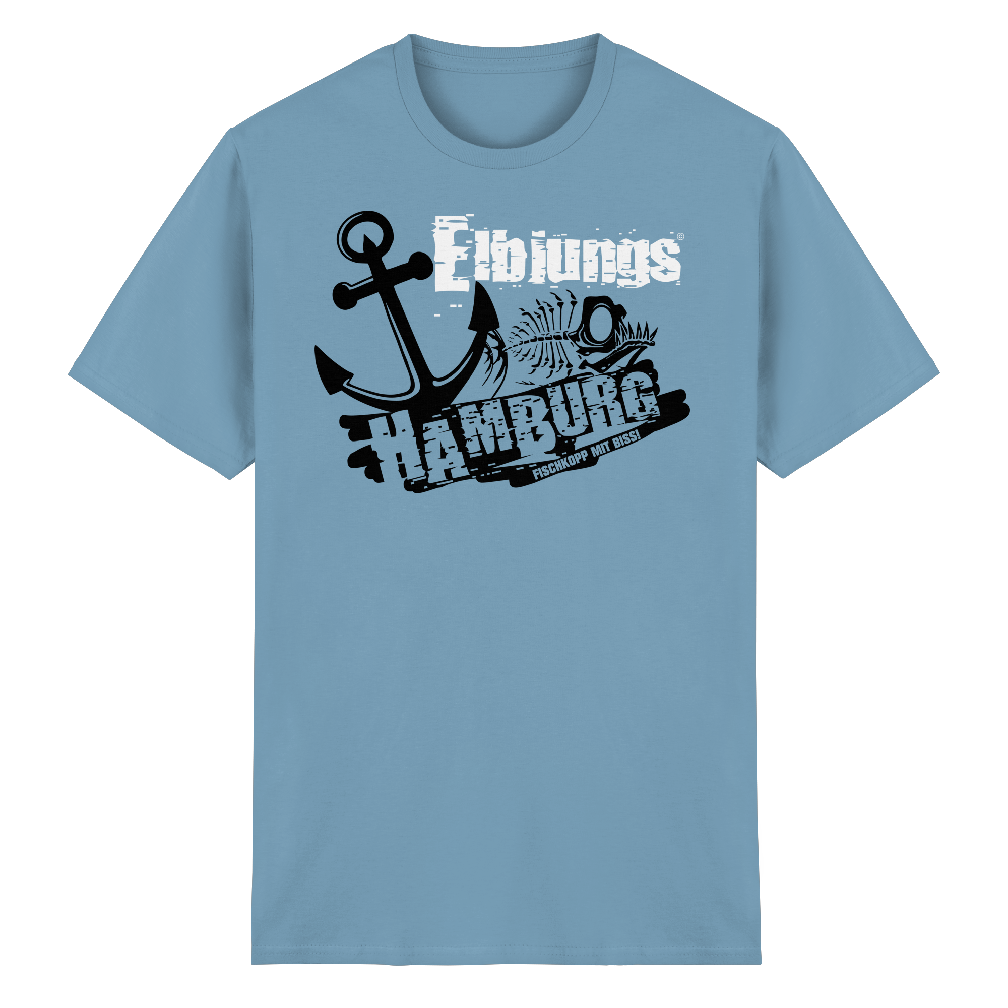 Elbjungs "Fischkopp mit Biss" - Heavy Cotton T-Shirt