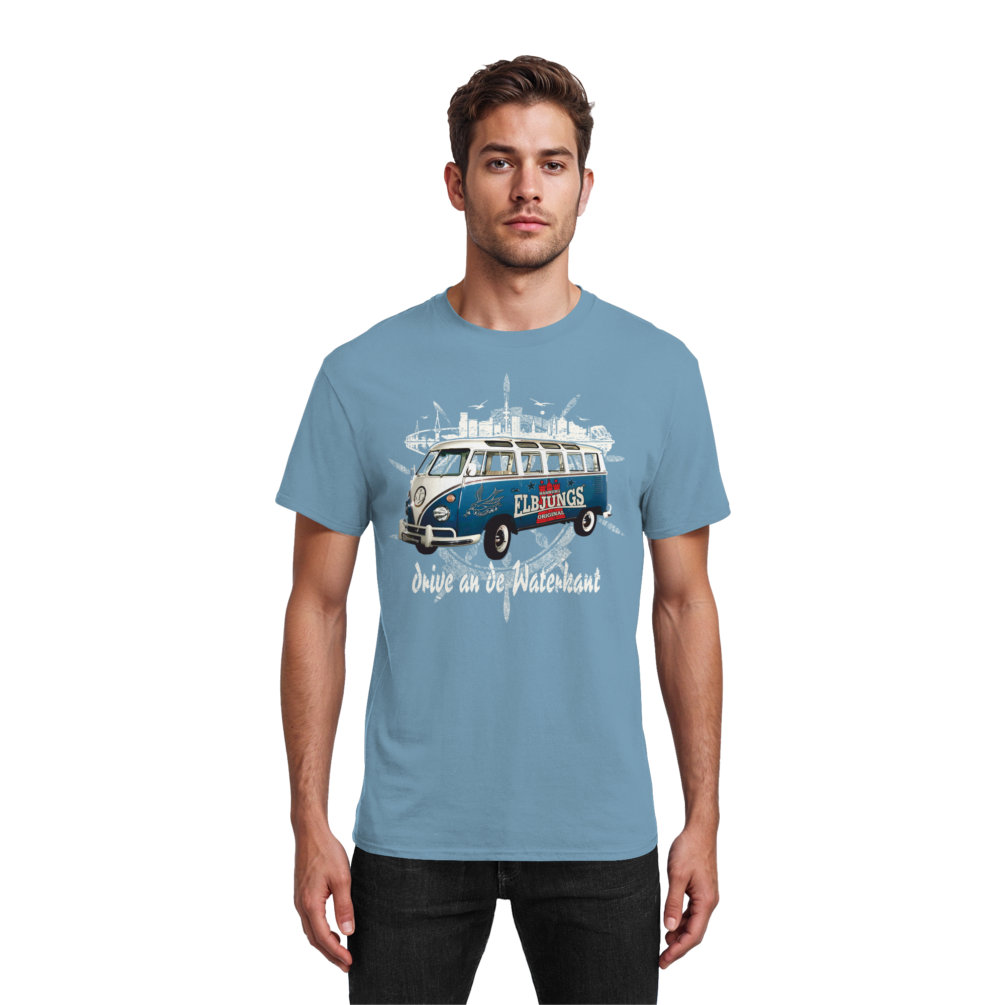 Elbjungs "drive an de Waterkant" - Heavy Cotton T-Shirt