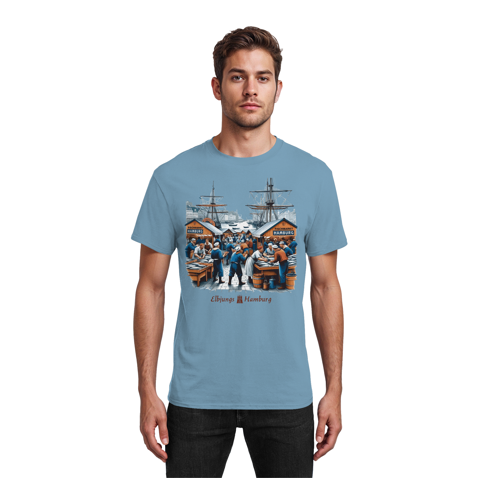 Elbjungs "Fischmarkt" - Heavy Cotton T-Shirt