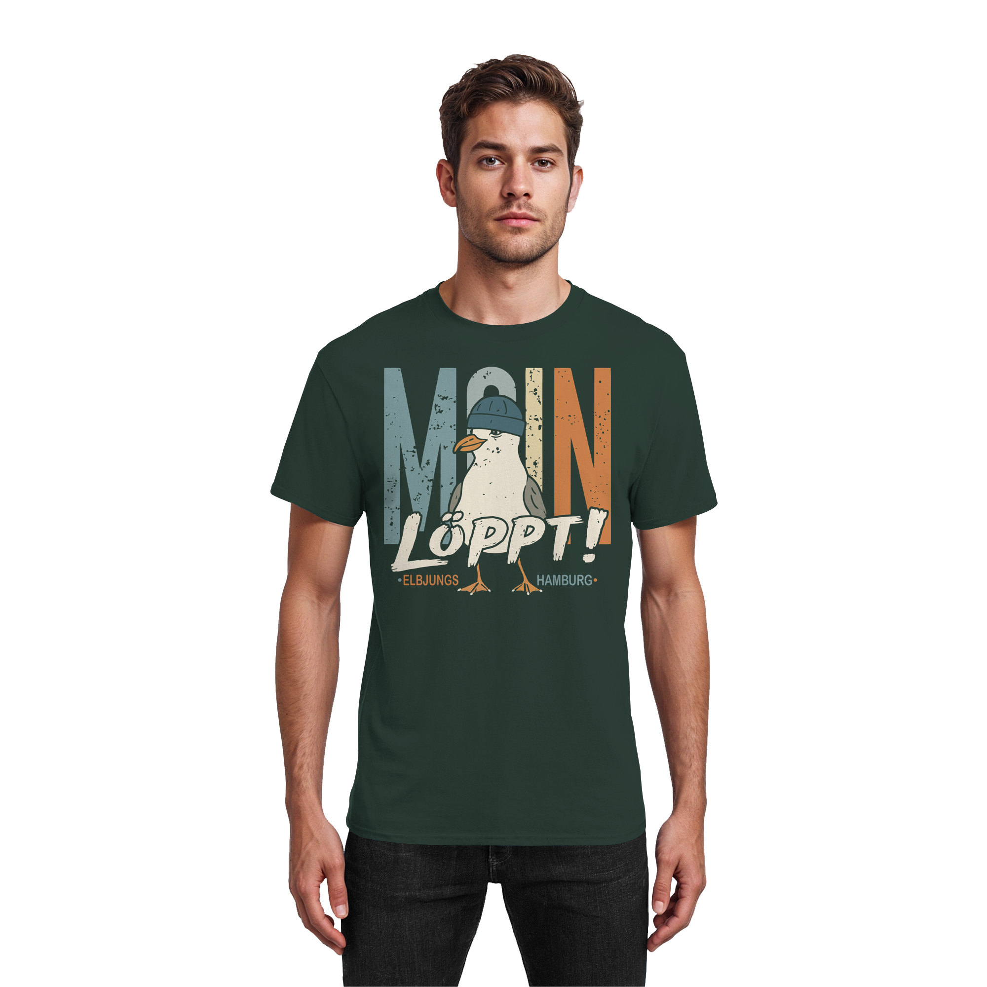 Elbjungs - MOIN ...löppt! - Heavy Cotton T-Shirt