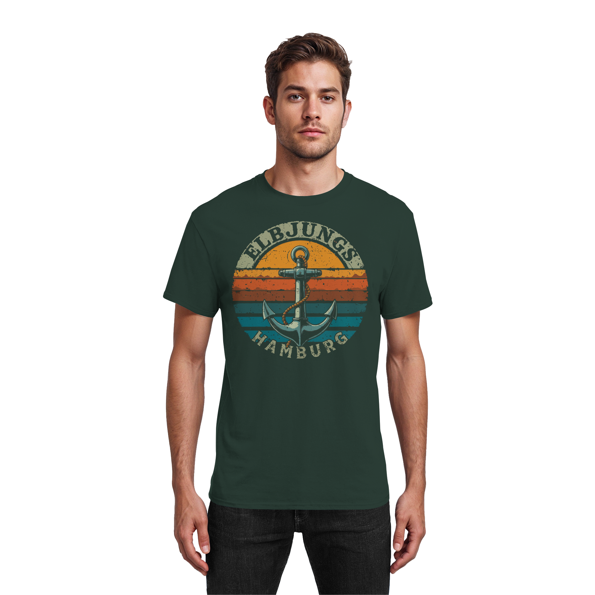 Elbjungs - Vintage Anker - Heavy Cotton T-Shirt