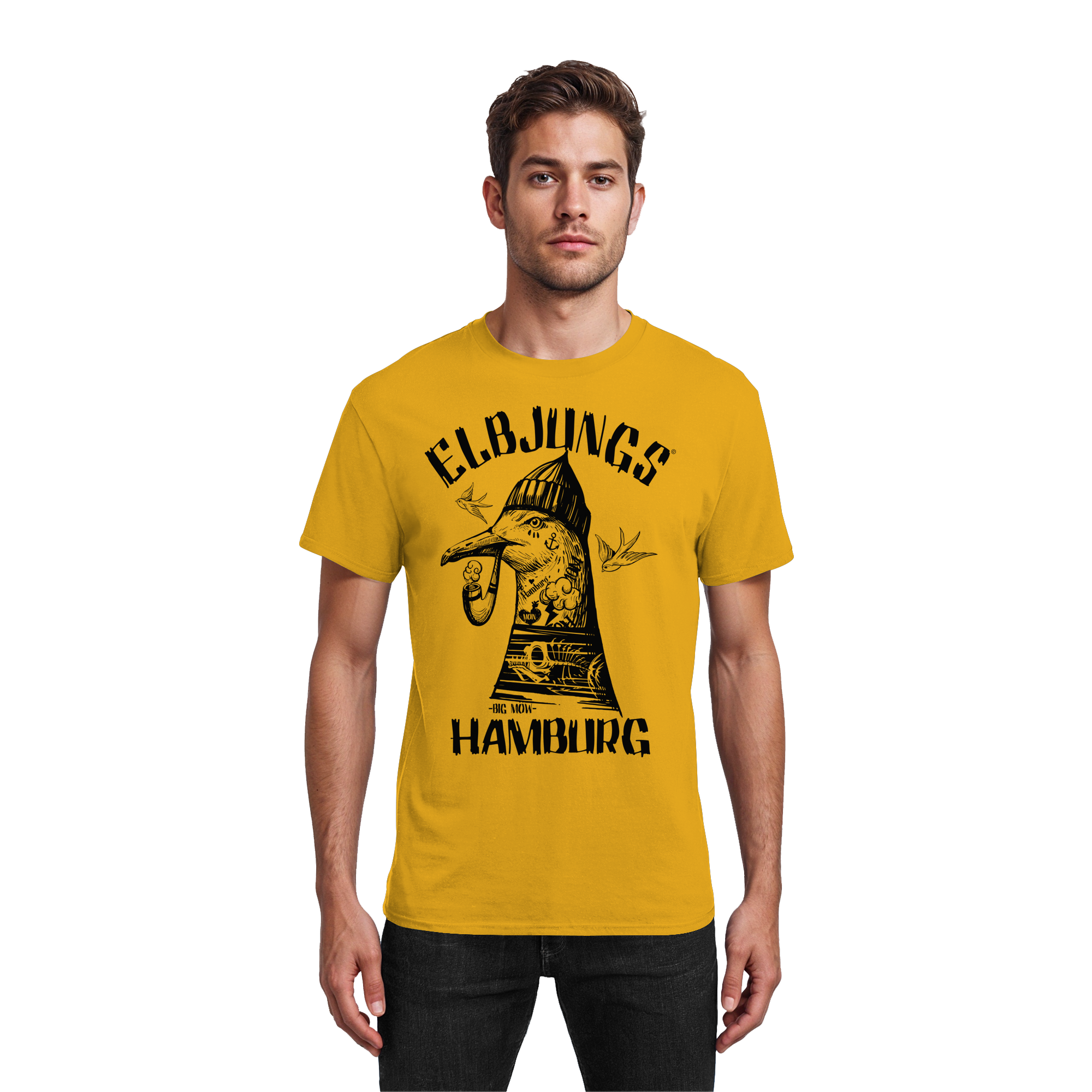 Elbjungs "Big Möw" - Heavy Cotton T-Shirt