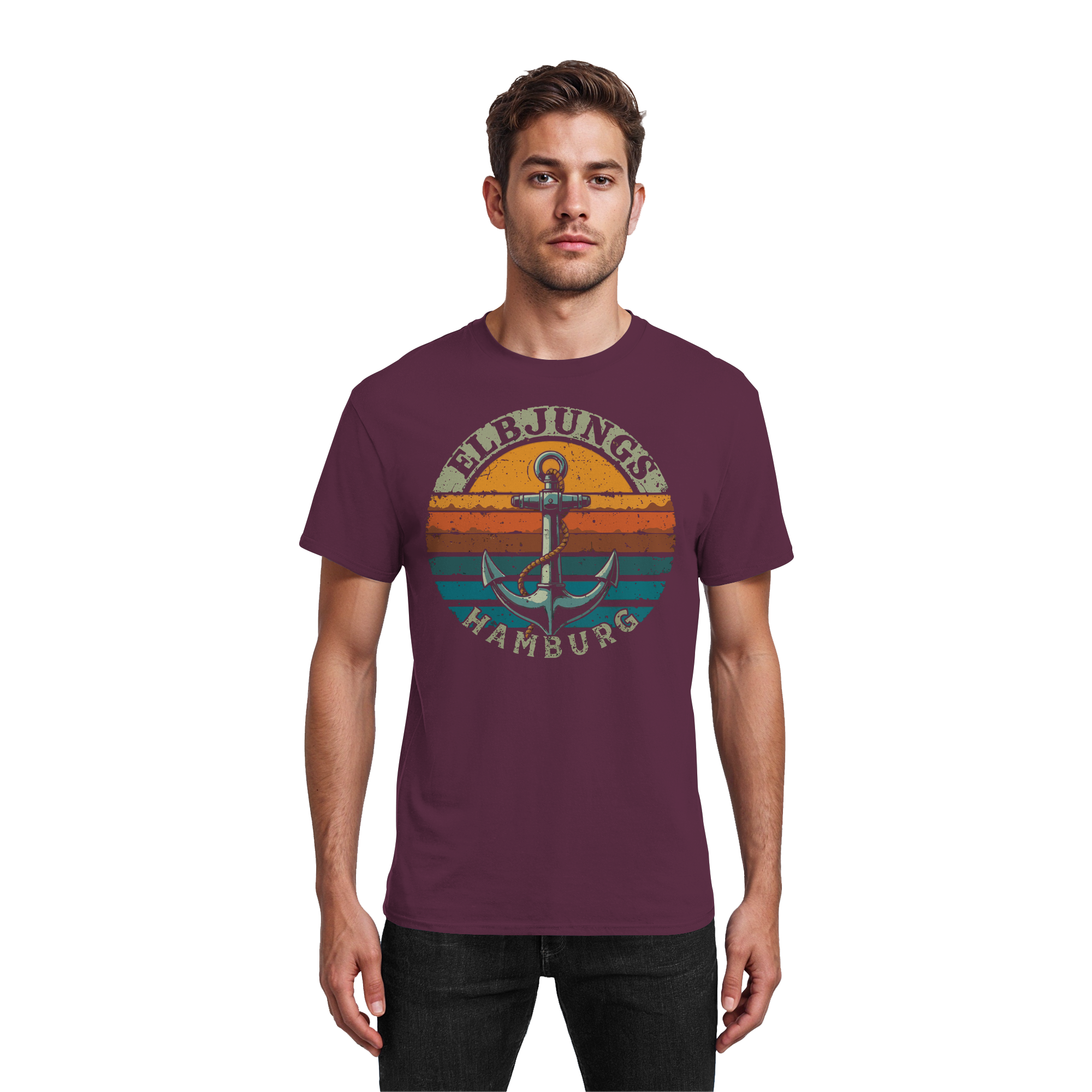 Elbjungs - Vintage Anker - Heavy Cotton T-Shirt