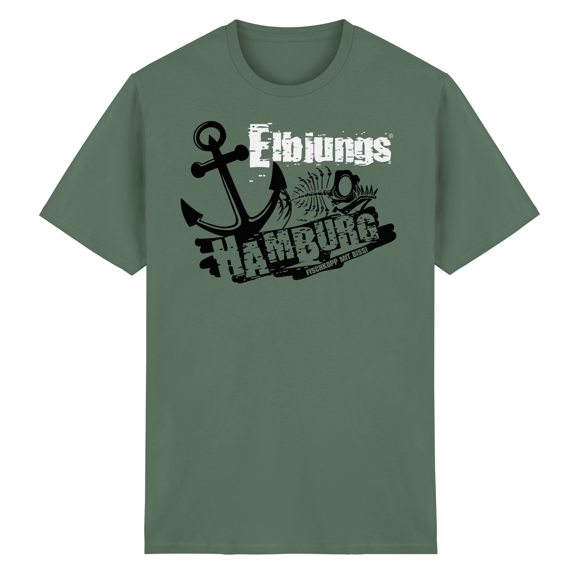 Elbjungs "Fischkopp mit Biss" - Heavy Cotton T-Shirt