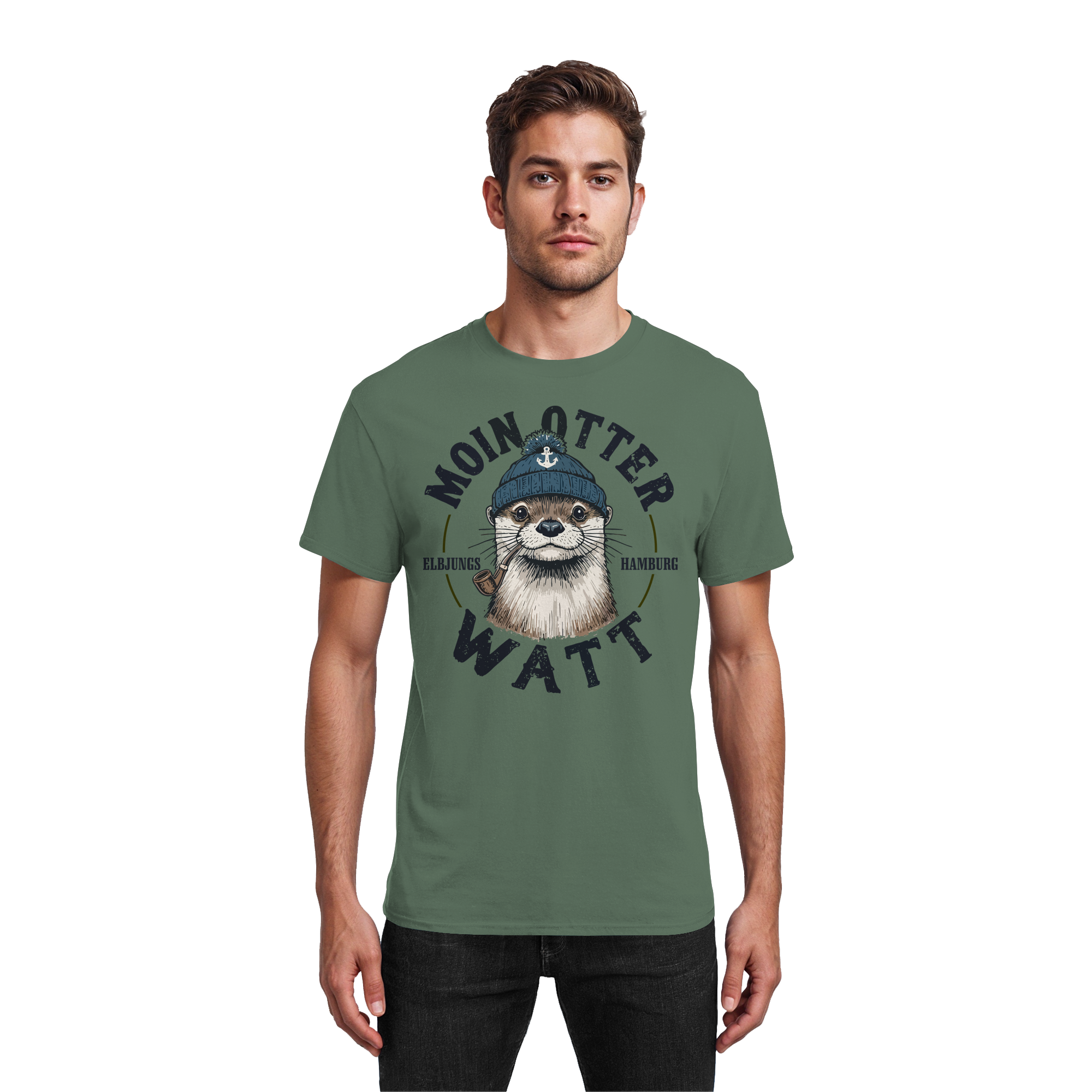 Elbjungs - Moin oder Watt - Heavy Cotton T-Shirt