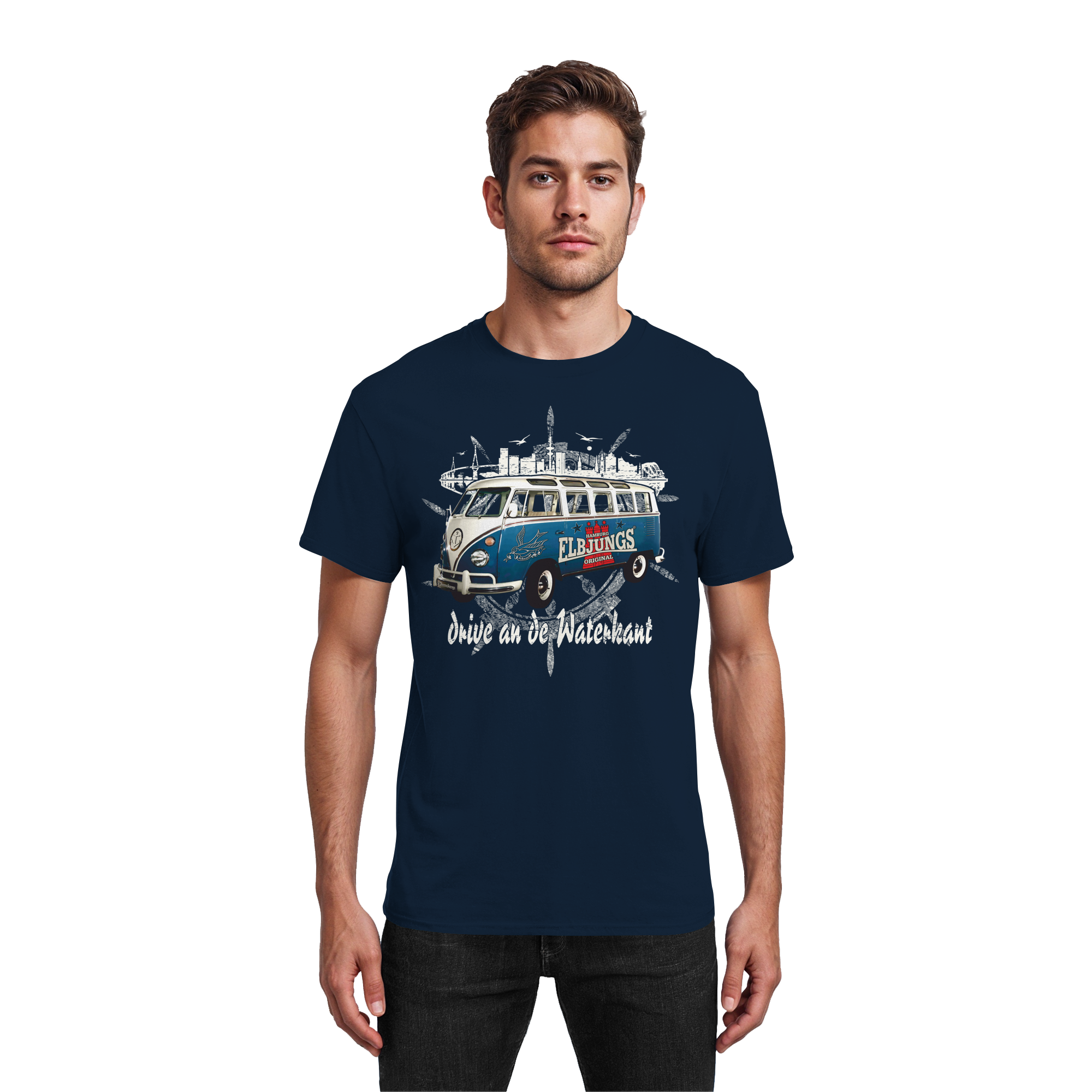 Elbjungs "drive an de Waterkant" - Heavy Cotton T-Shirt