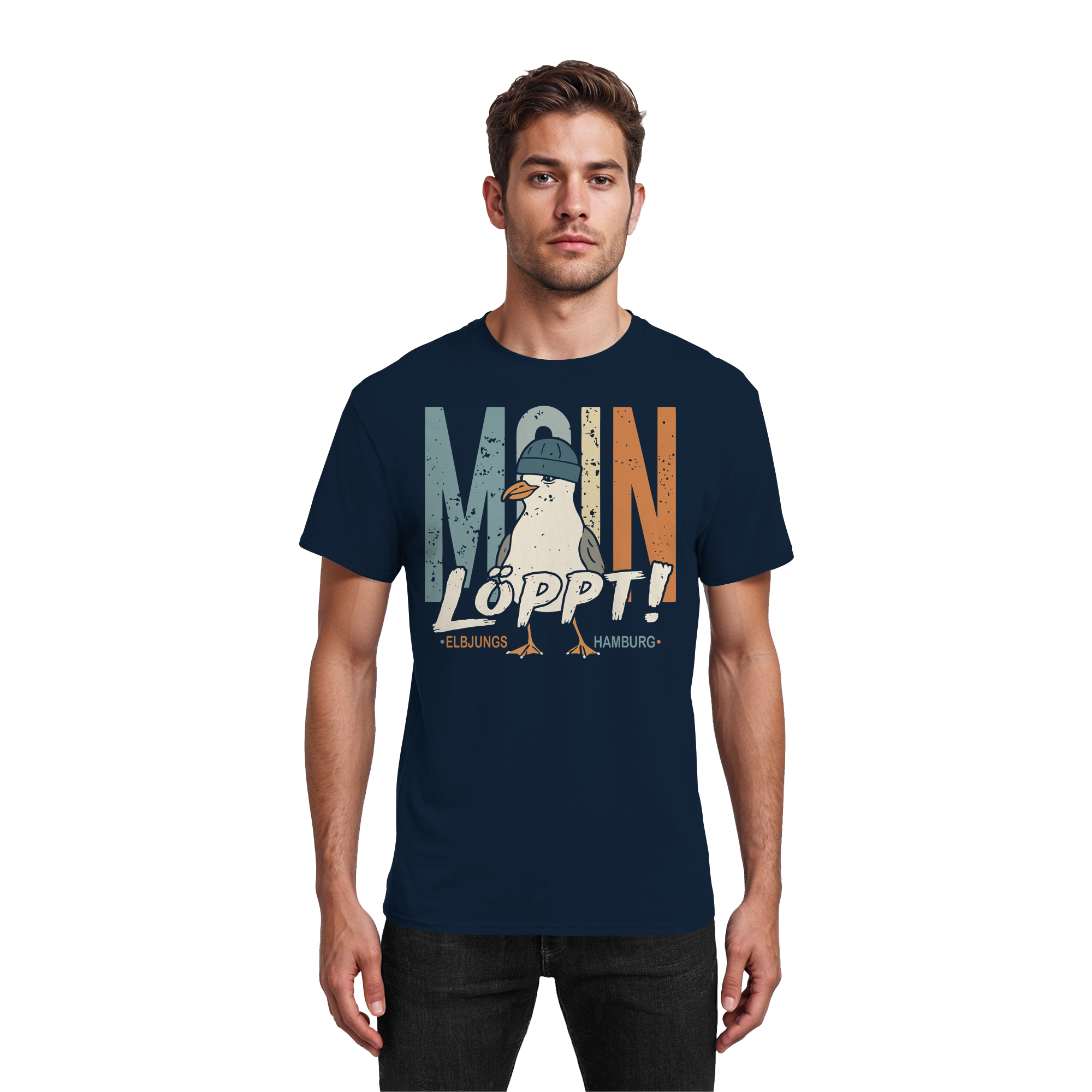 Elbjungs - MOIN ...löppt! - Heavy Cotton T-Shirt