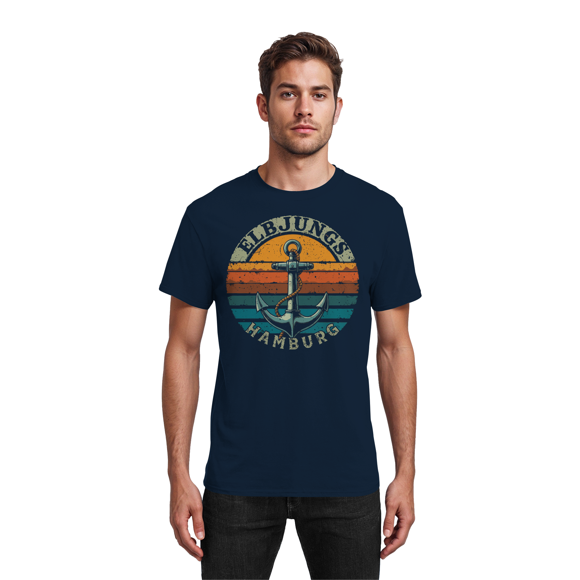 Elbjungs - Vintage Anker - Heavy Cotton T-Shirt