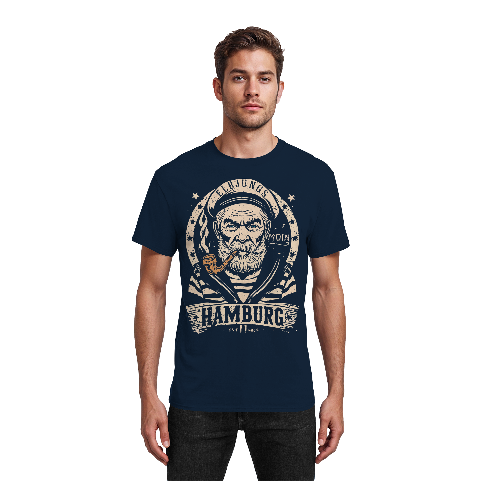 Elbjungs - Old Kapitän - Heavy Cotton T-Shirt