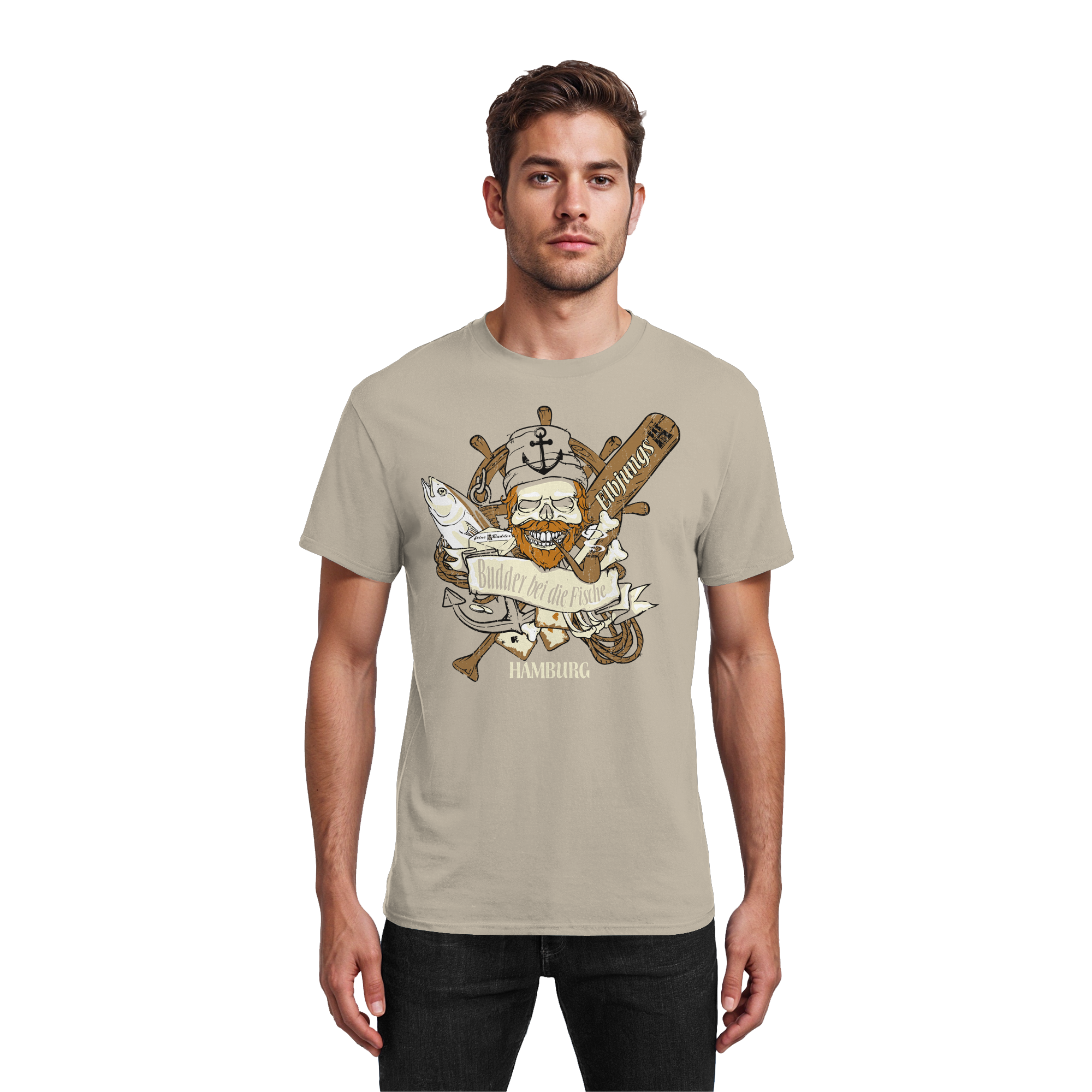 Elbjungs "Budder bei die Fische" - Heavy Cotton T-Shirt
