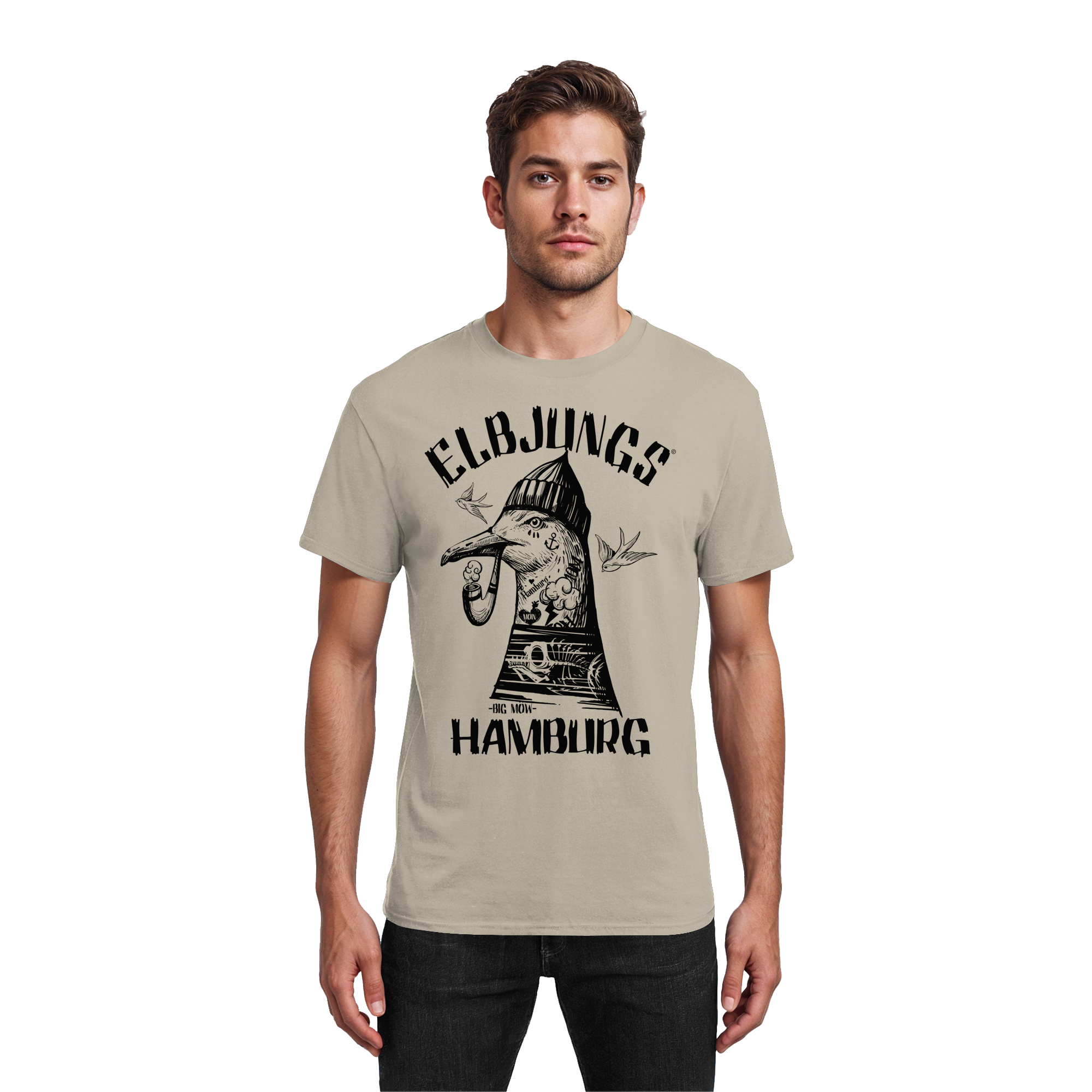 Elbjungs "Big Möw" - Heavy Cotton T-Shirt