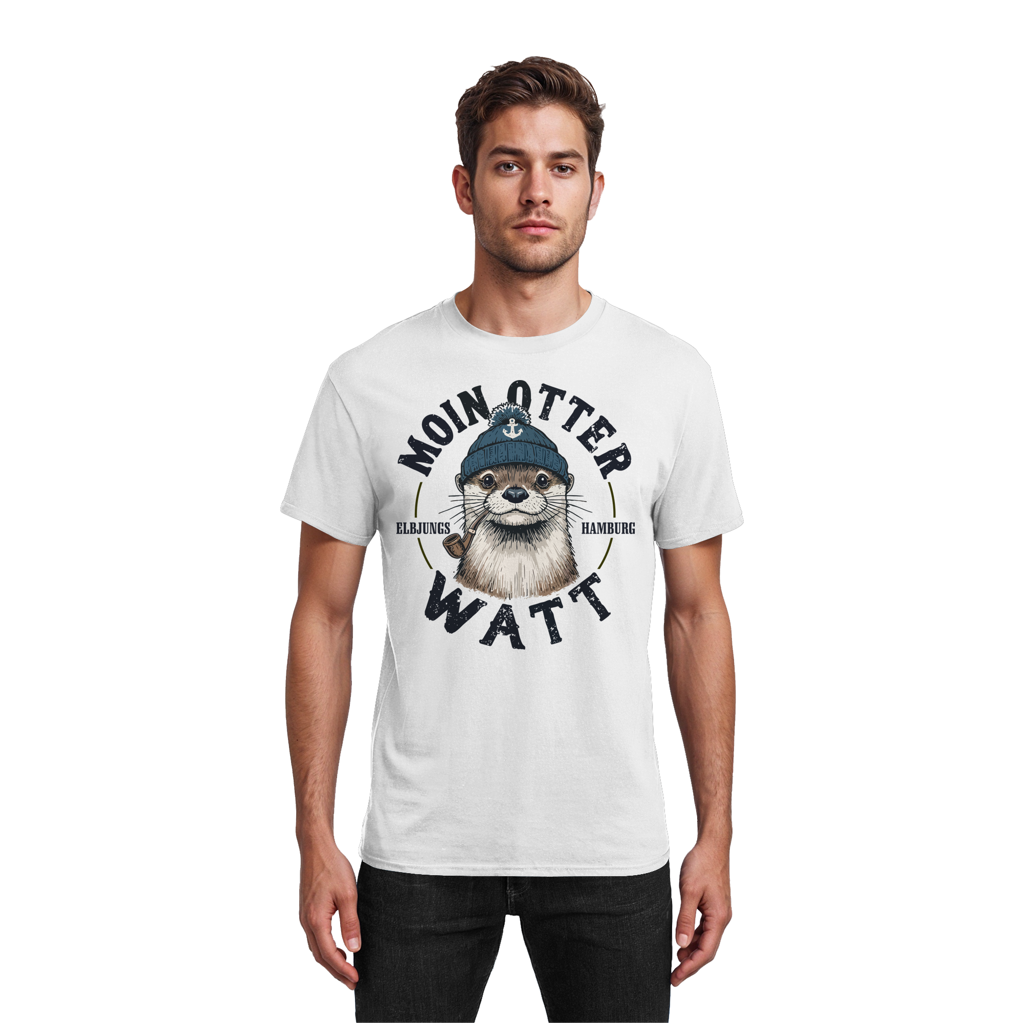 Elbjungs - Moin oder Watt - Heavy Cotton T-Shirt