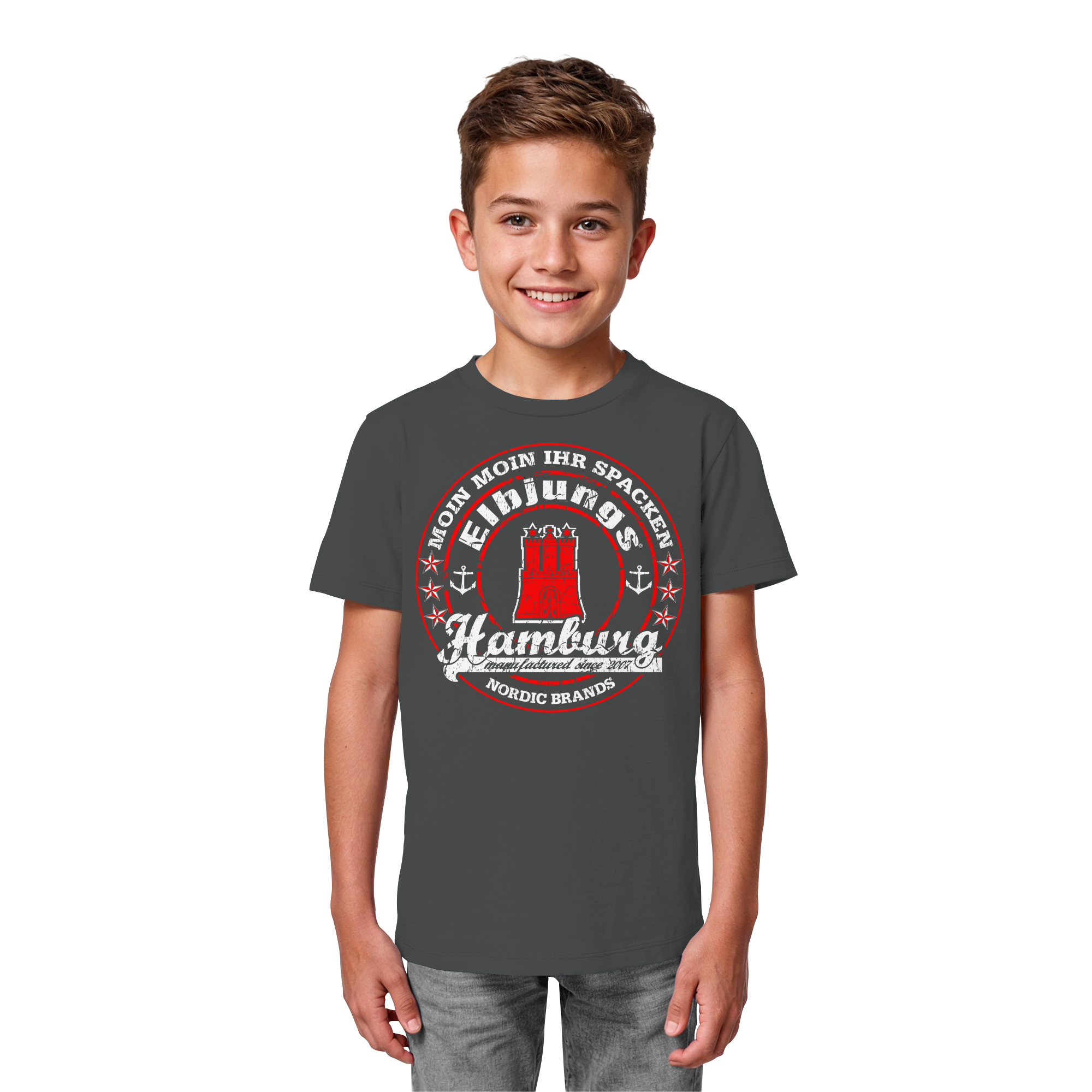 Kindershirt "Elbjungs - Stamp 2" - Kids Organic Shirt