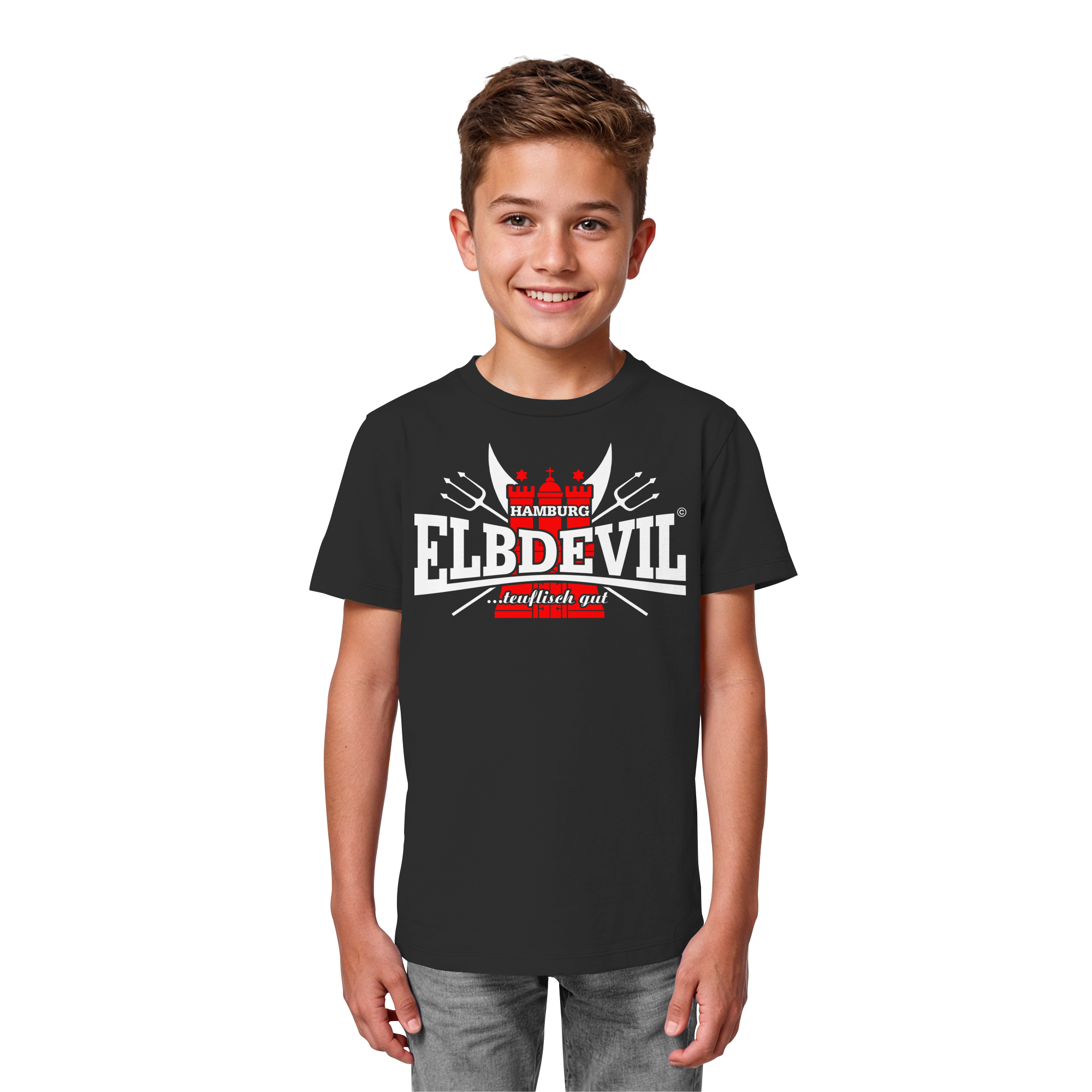 Kindershirt "Elbdevil" - Kids Organic Shirt