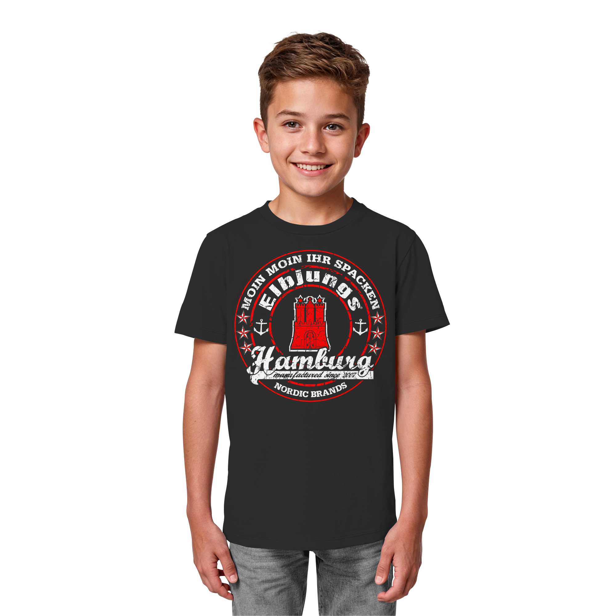 Kindershirt "Elbjungs - Stamp 2" - Kids Organic Shirt