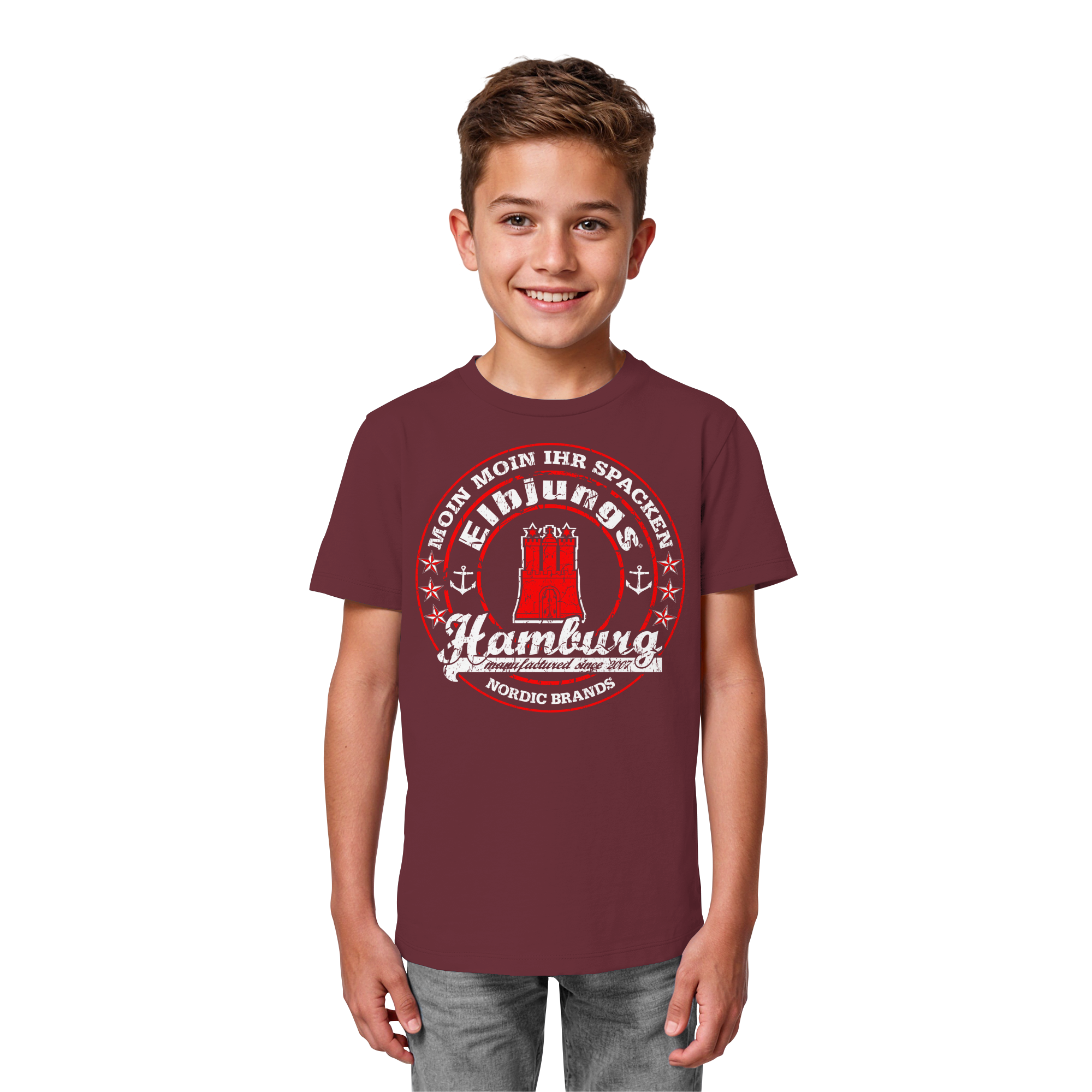 Kindershirt "Elbjungs - Stamp 2" - Kids Organic Shirt