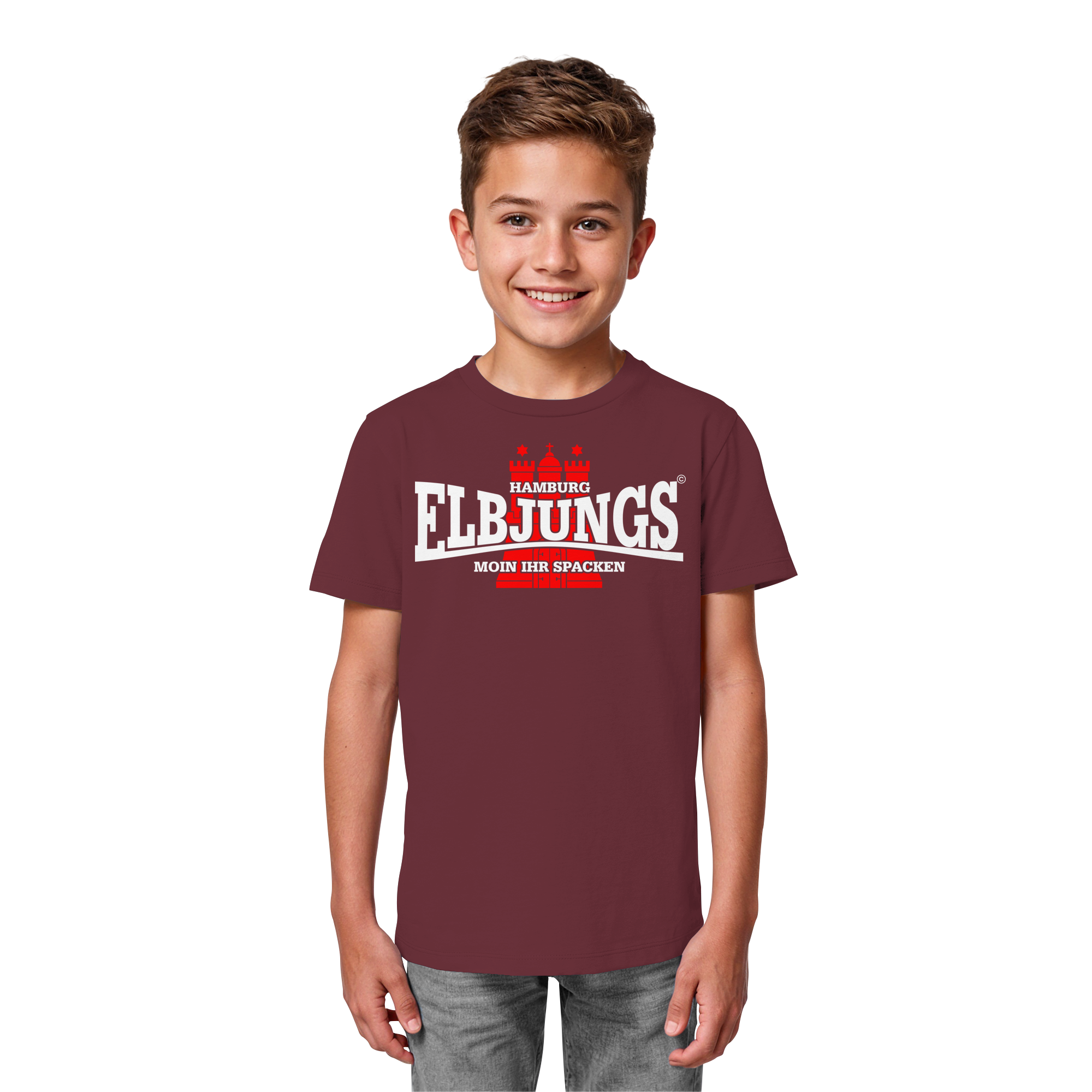 Kindershirt "Elbjungs - Moin ihr Spacken" - Kids Organic Shirt