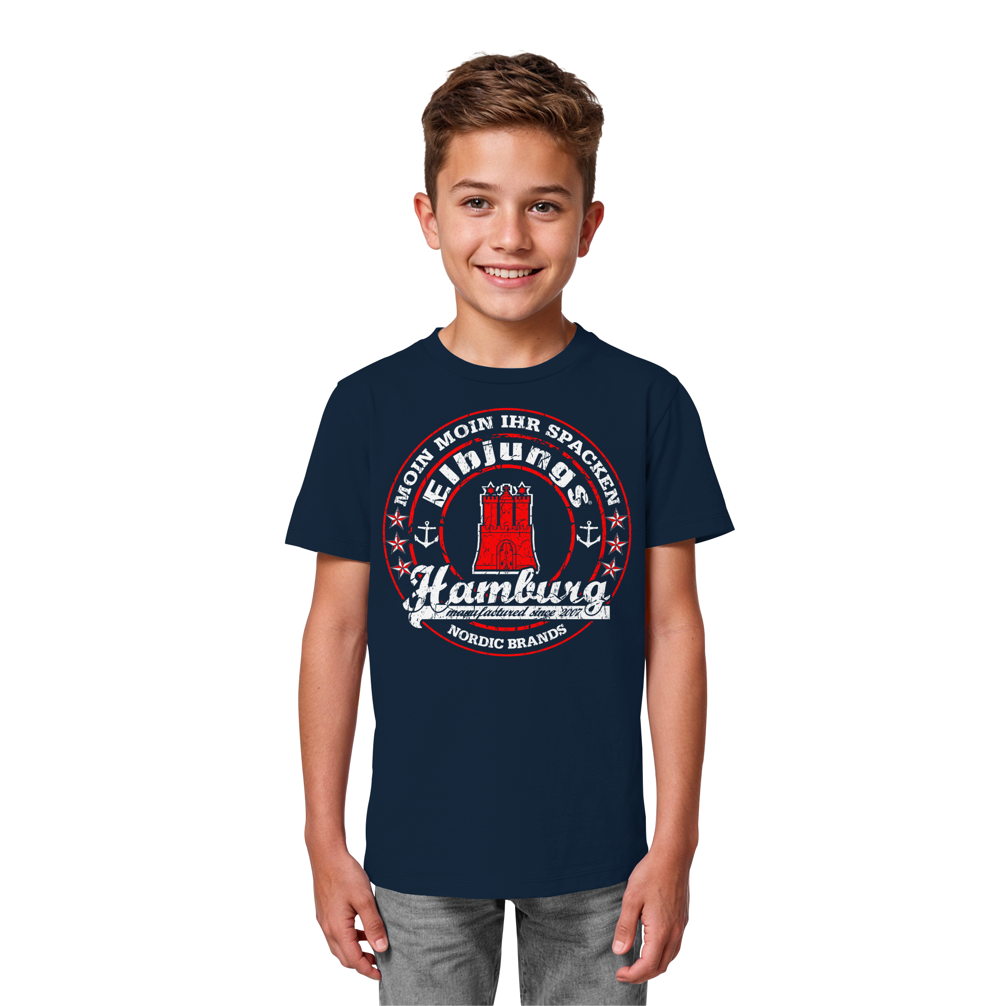 Kindershirt "Elbjungs - Stamp 2" - Kids Organic Shirt