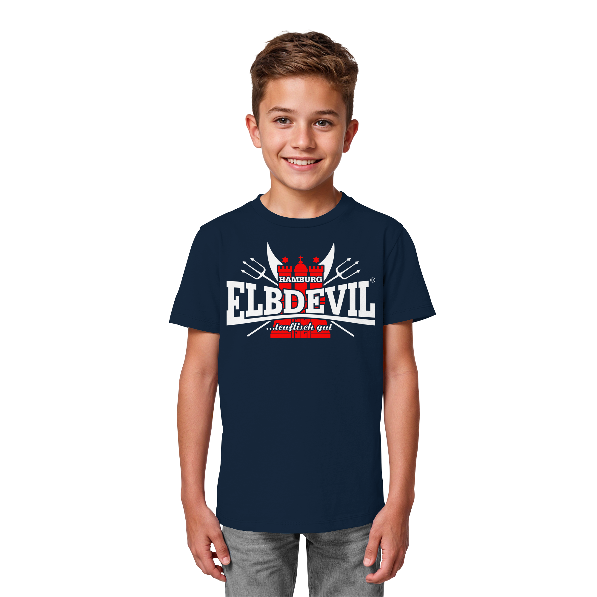 Kindershirt "Elbdevil" - Kids Organic Shirt