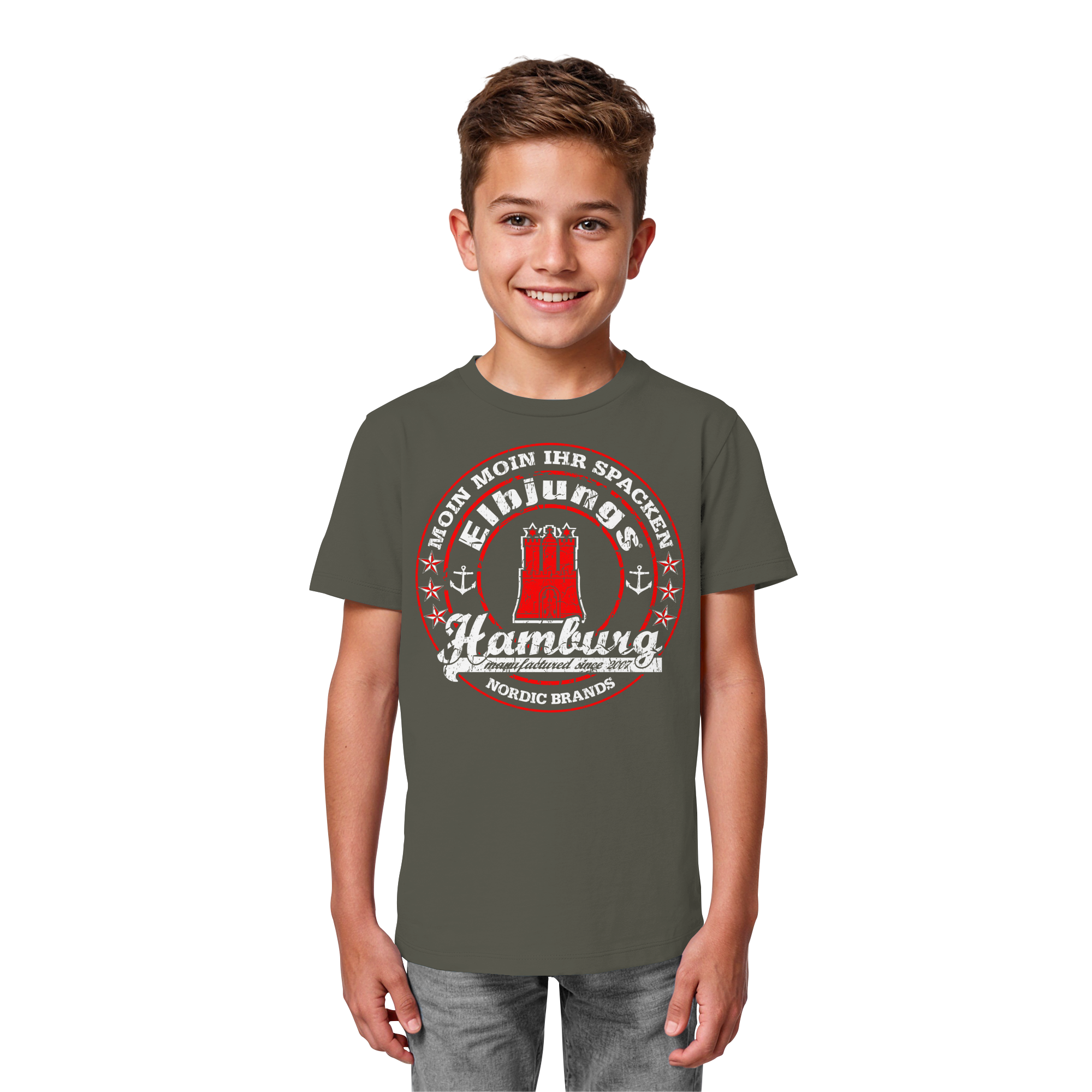 Kindershirt "Elbjungs - Stamp 2" - Kids Organic Shirt