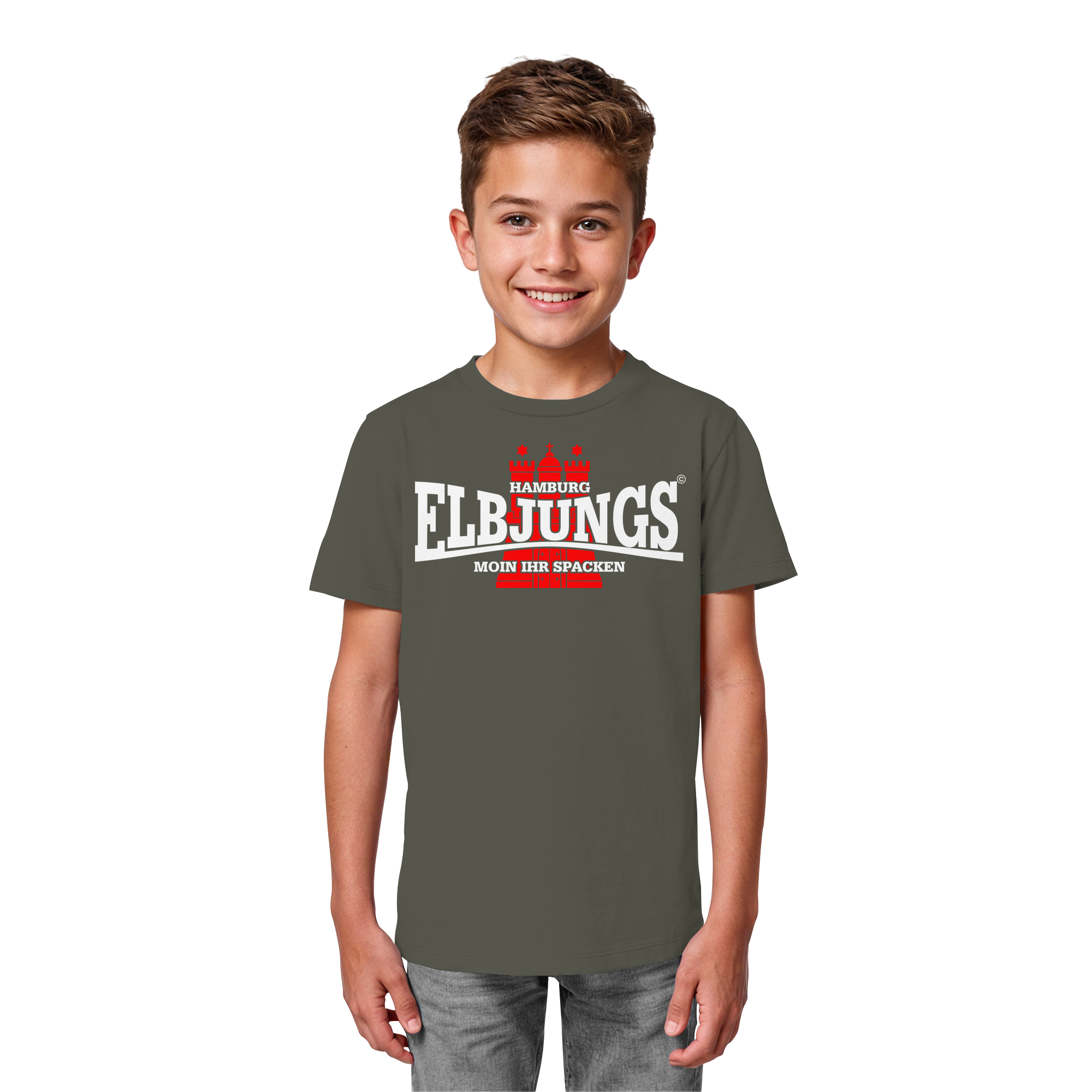 Kindershirt "Elbjungs - Moin ihr Spacken" - Kids Organic Shirt