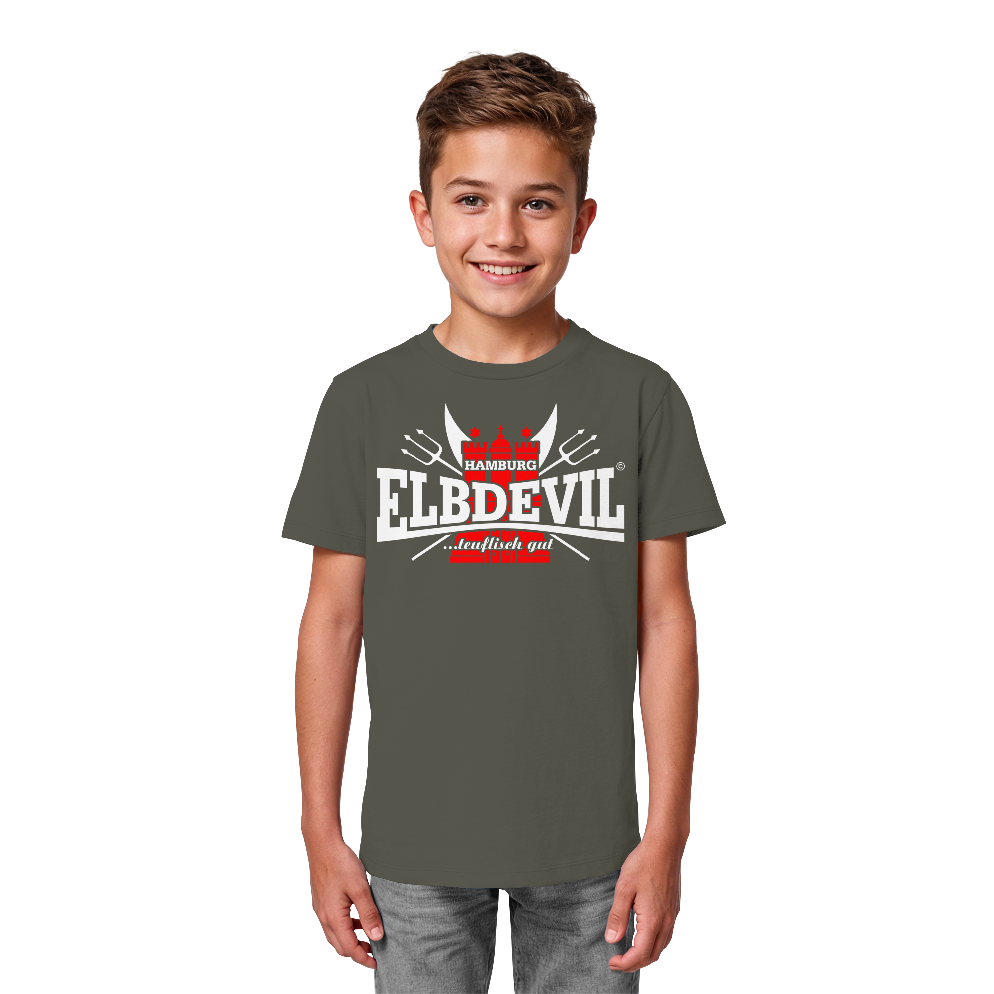 Kindershirt "Elbdevil" - Kids Organic Shirt