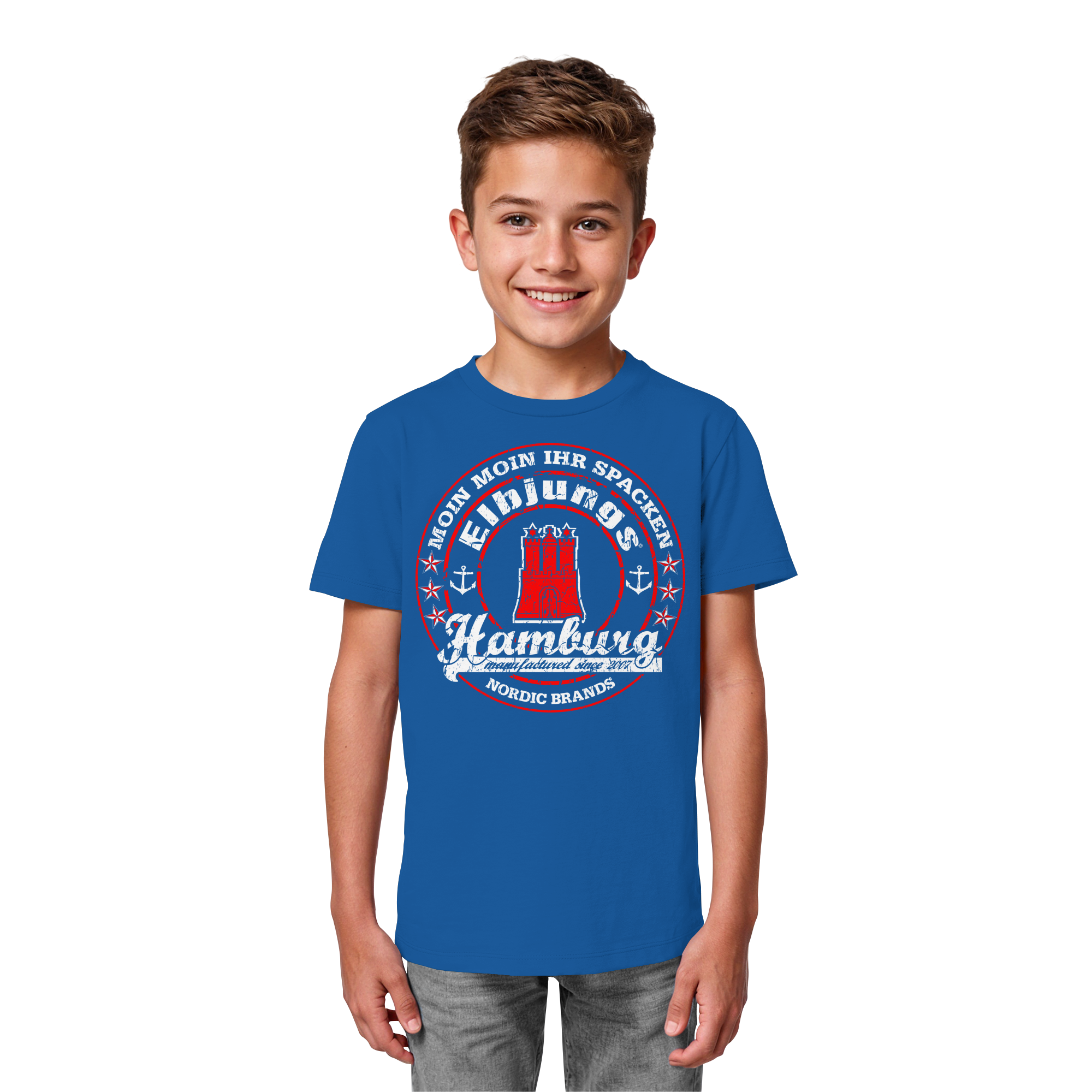 Kindershirt "Elbjungs - Stamp 2" - Kids Organic Shirt