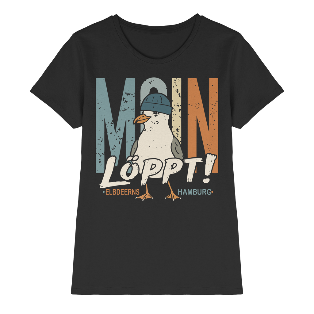Elbdeerns - MOIN ...löppt! - Ladies Premium Shirt