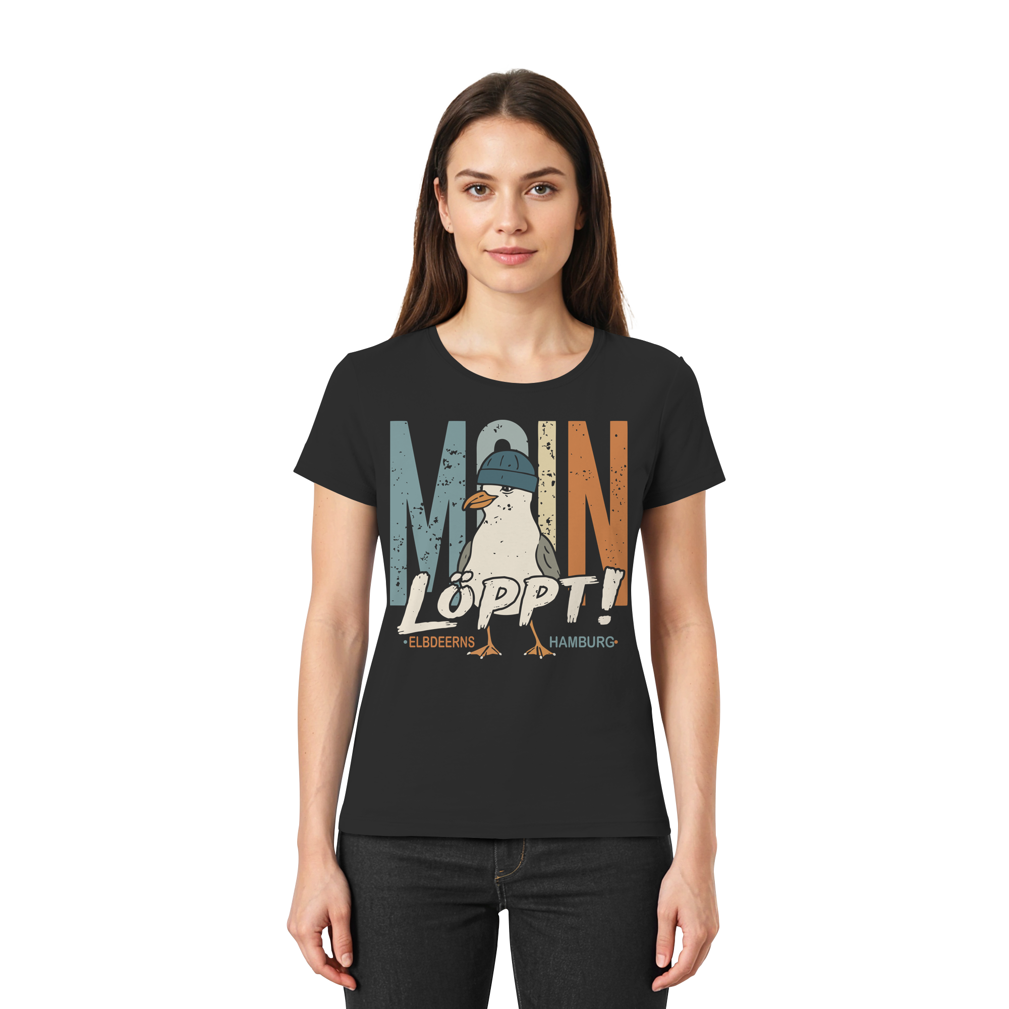 Elbdeerns - MOIN ...löppt! - Ladies Premium Shirt