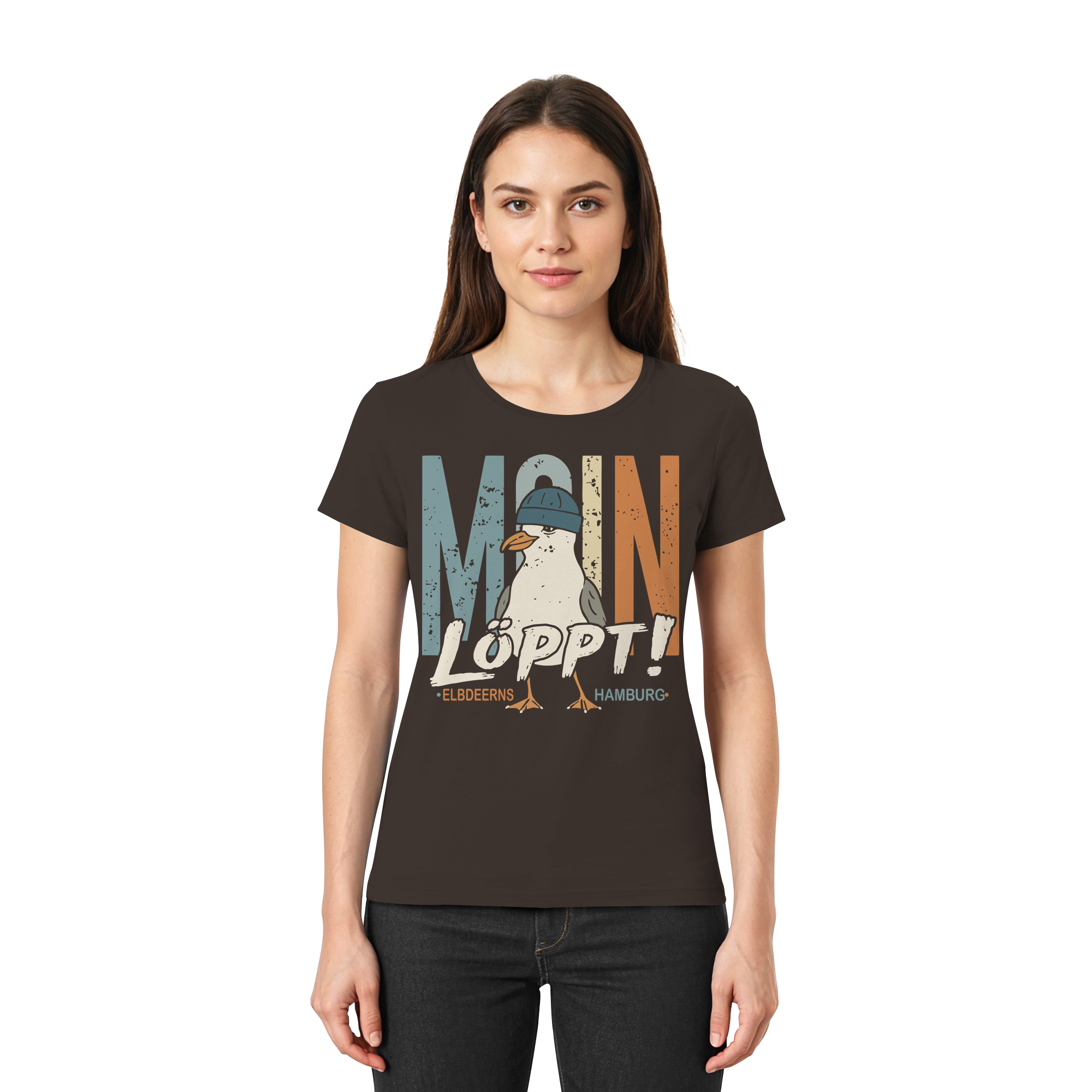 Elbdeerns - MOIN ...löppt! - Ladies Premium Shirt