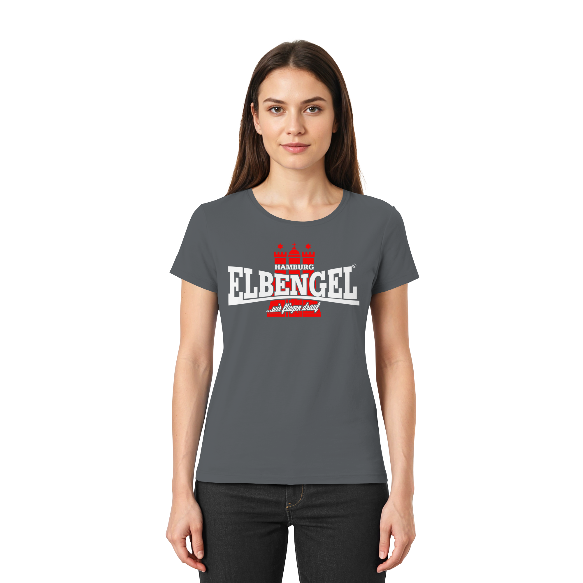 Elbengel "wir fliegen drauf" - Ladies Premium Shirt