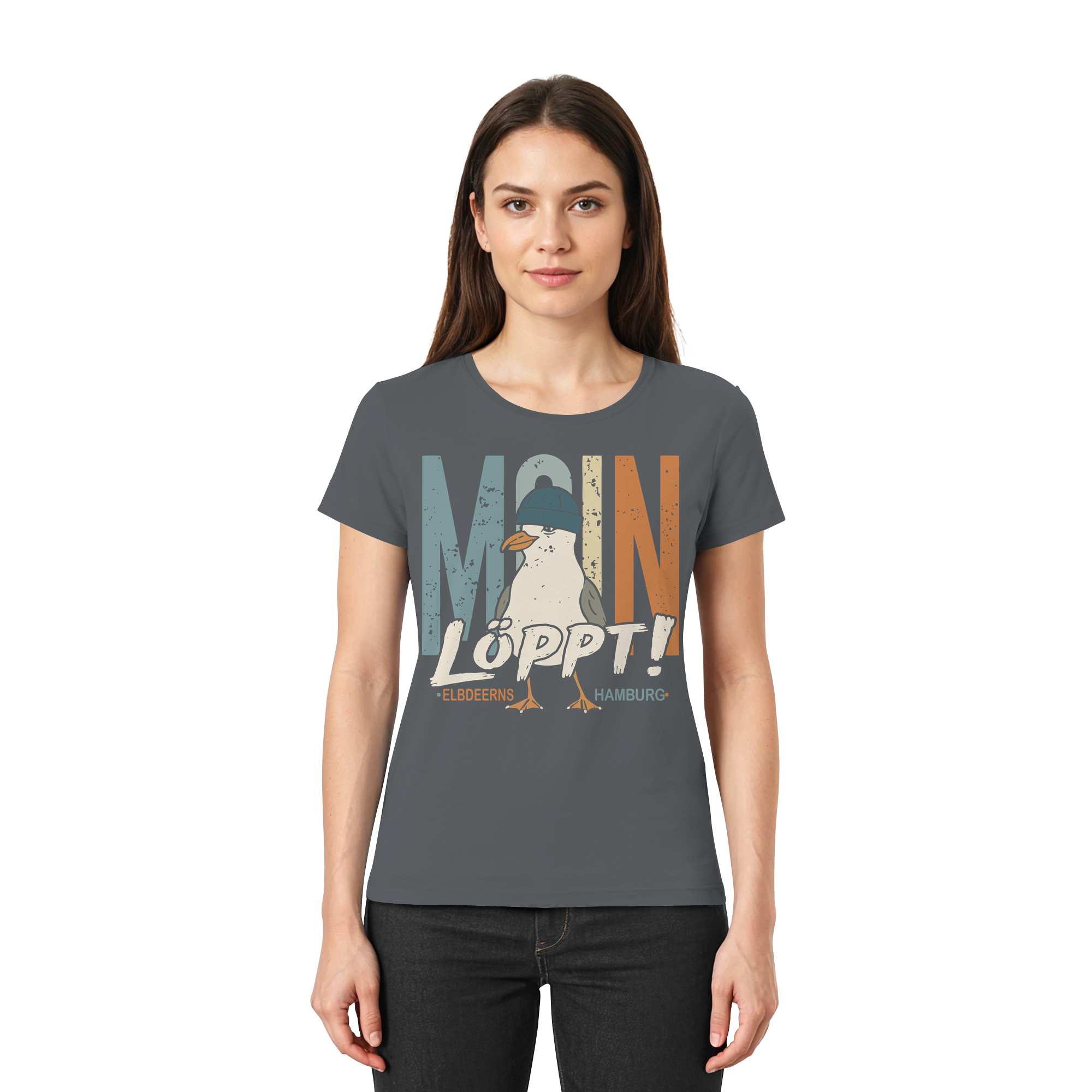 Elbdeerns - MOIN ...löppt! - Ladies Premium Shirt