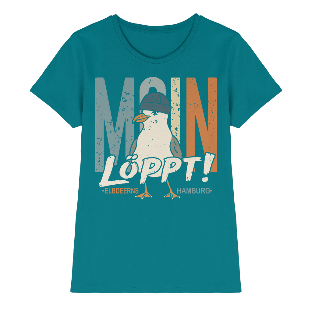 Elbdeerns - MOIN ...löppt! - Ladies Premium Shirt