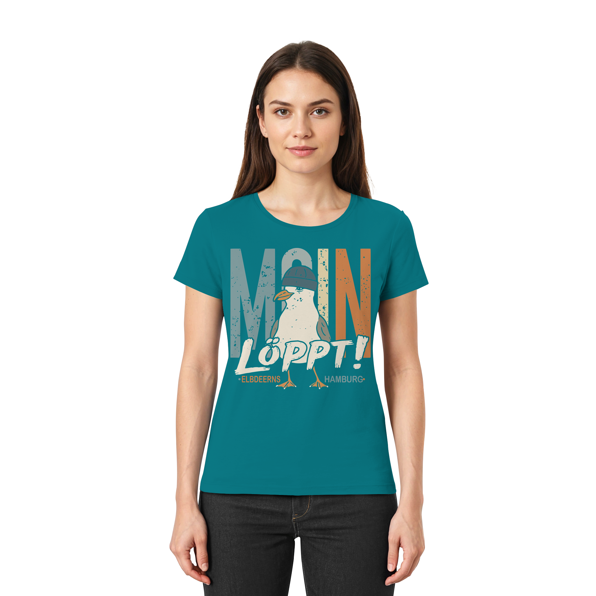 Elbdeerns - MOIN ...löppt! - Ladies Premium Shirt