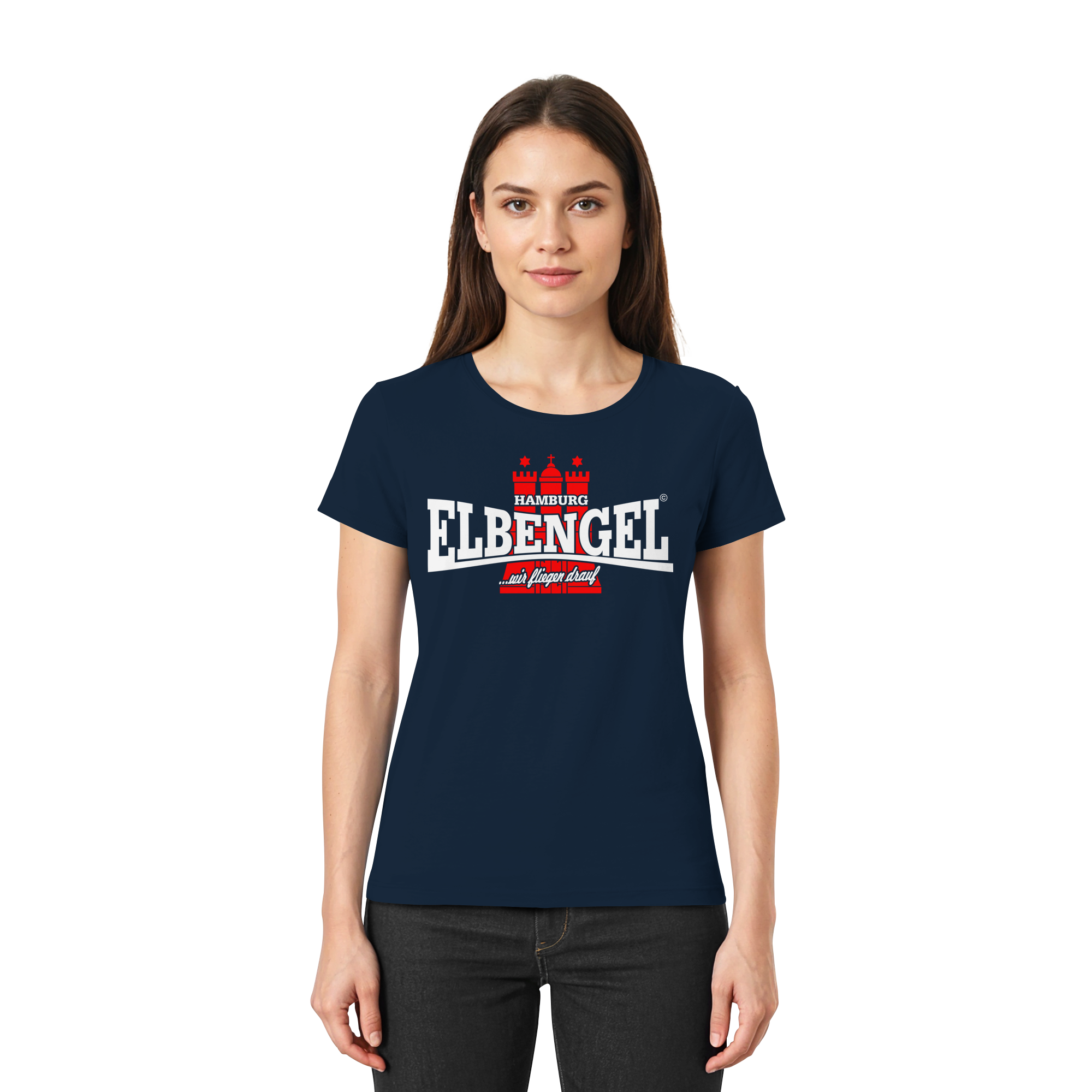 Elbengel "wir fliegen drauf" - Ladies Premium Shirt